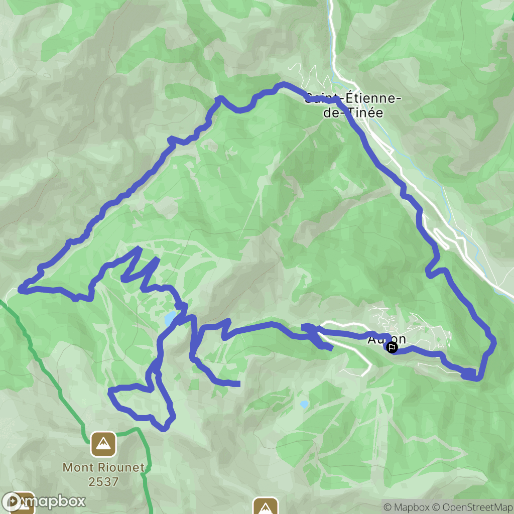Saint-Étienne-de-Tinée : carte du parcours de randonnée - France