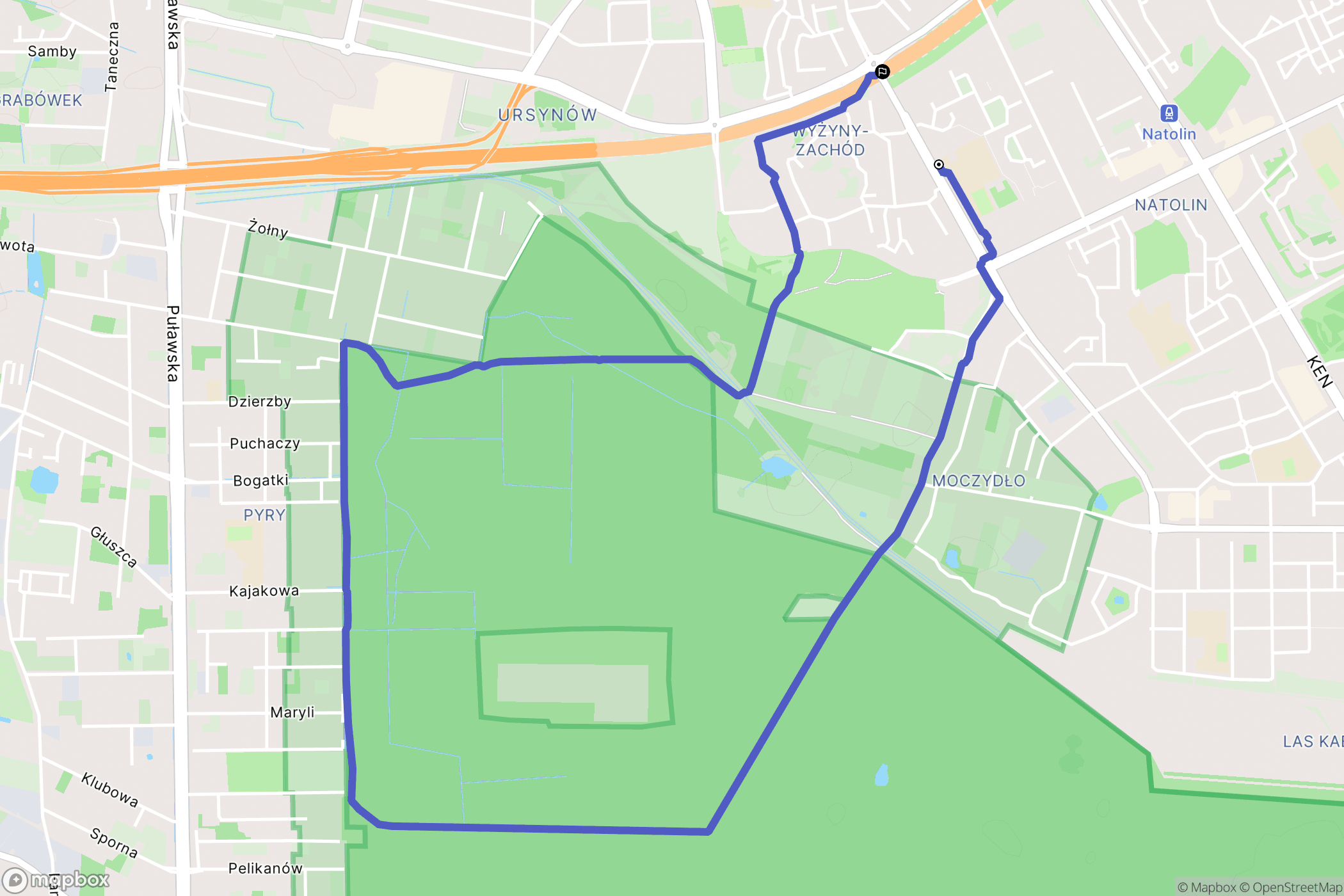 Warszawa: mapa trasy - Poland