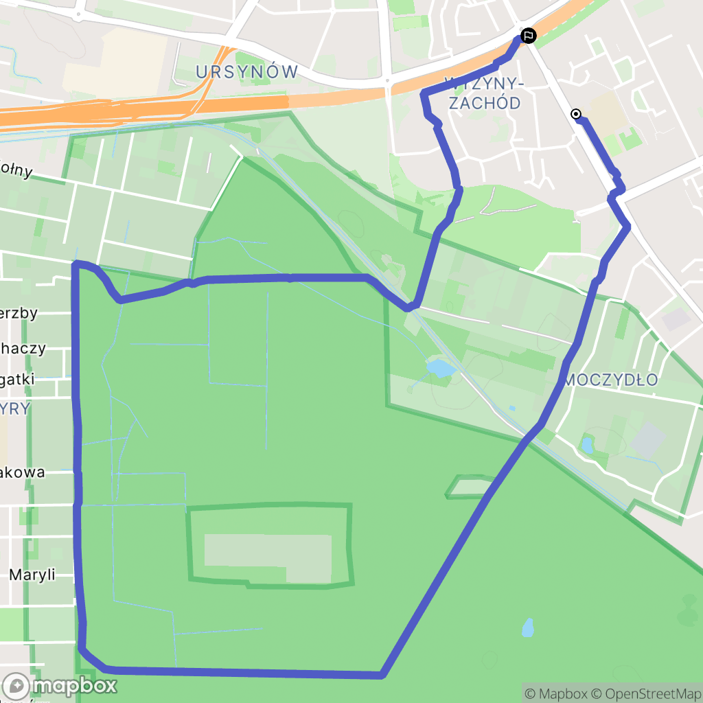 Warszawa: mapa trasy - Poland