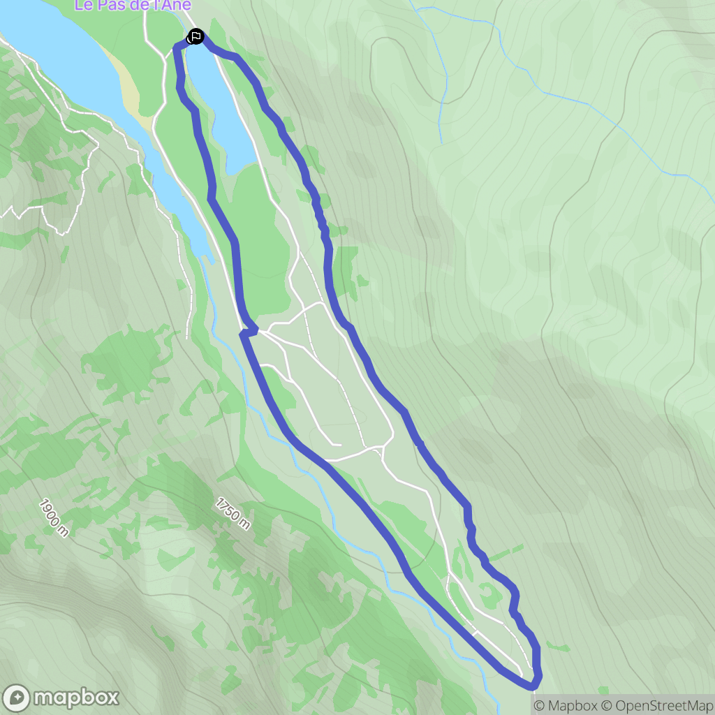 Villar-d'Arêne : carte du parcours de randonnée - France