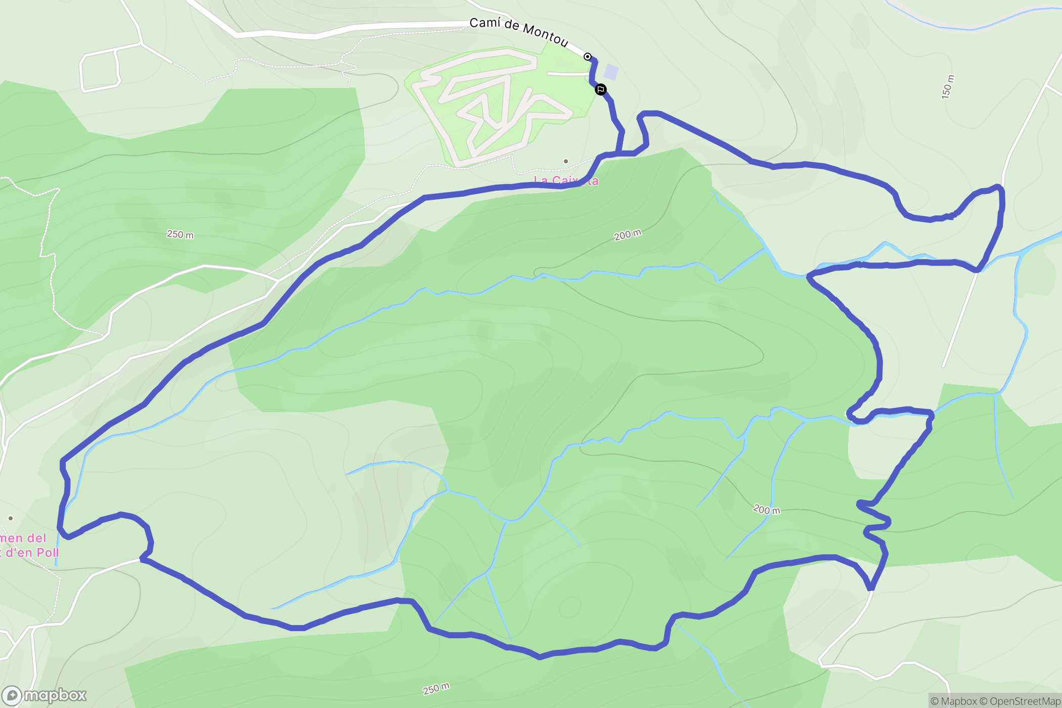 Corbère-les-Cabanes : carte du parcours de randonnée - France