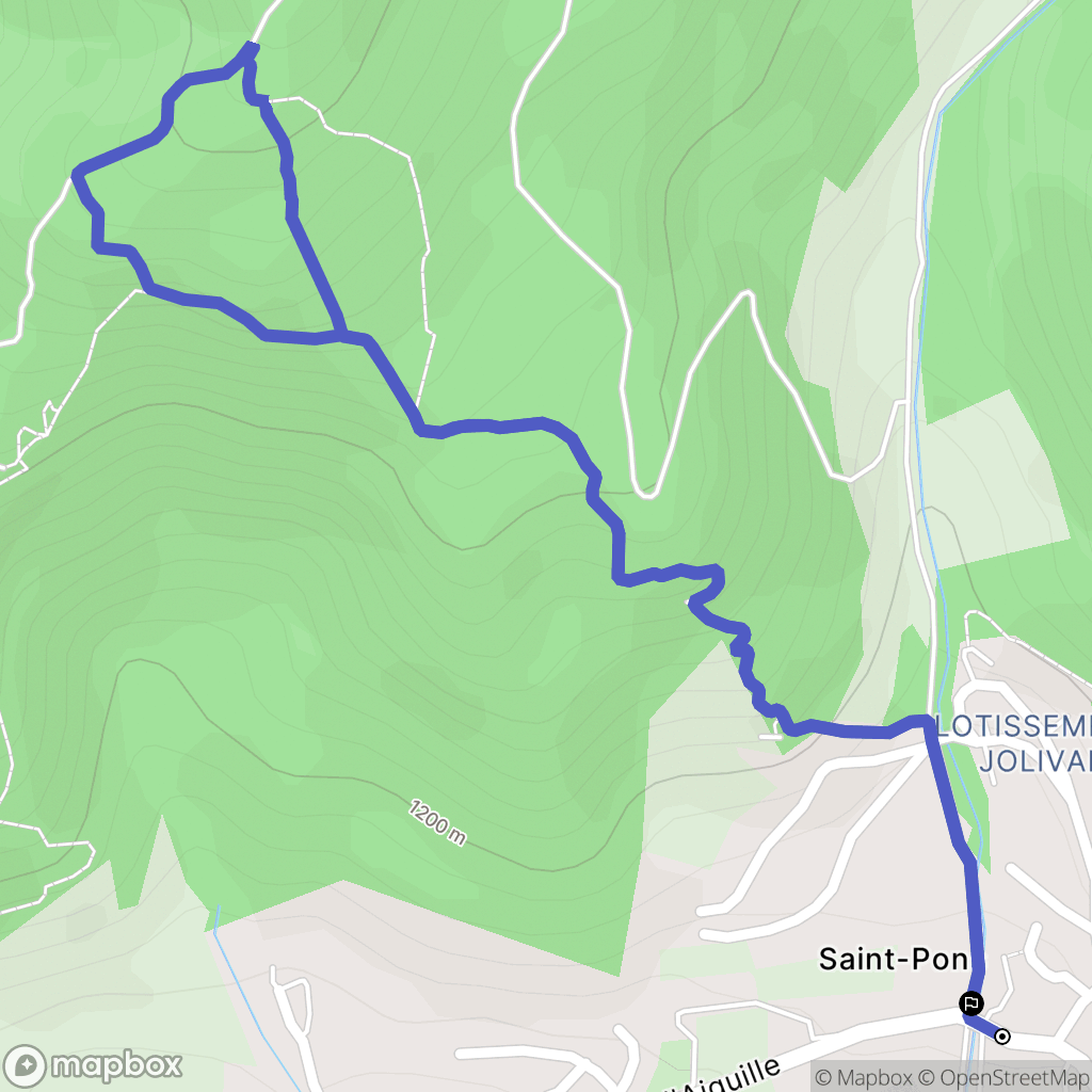 Saint-Pons : carte du parcours de randonnée - France