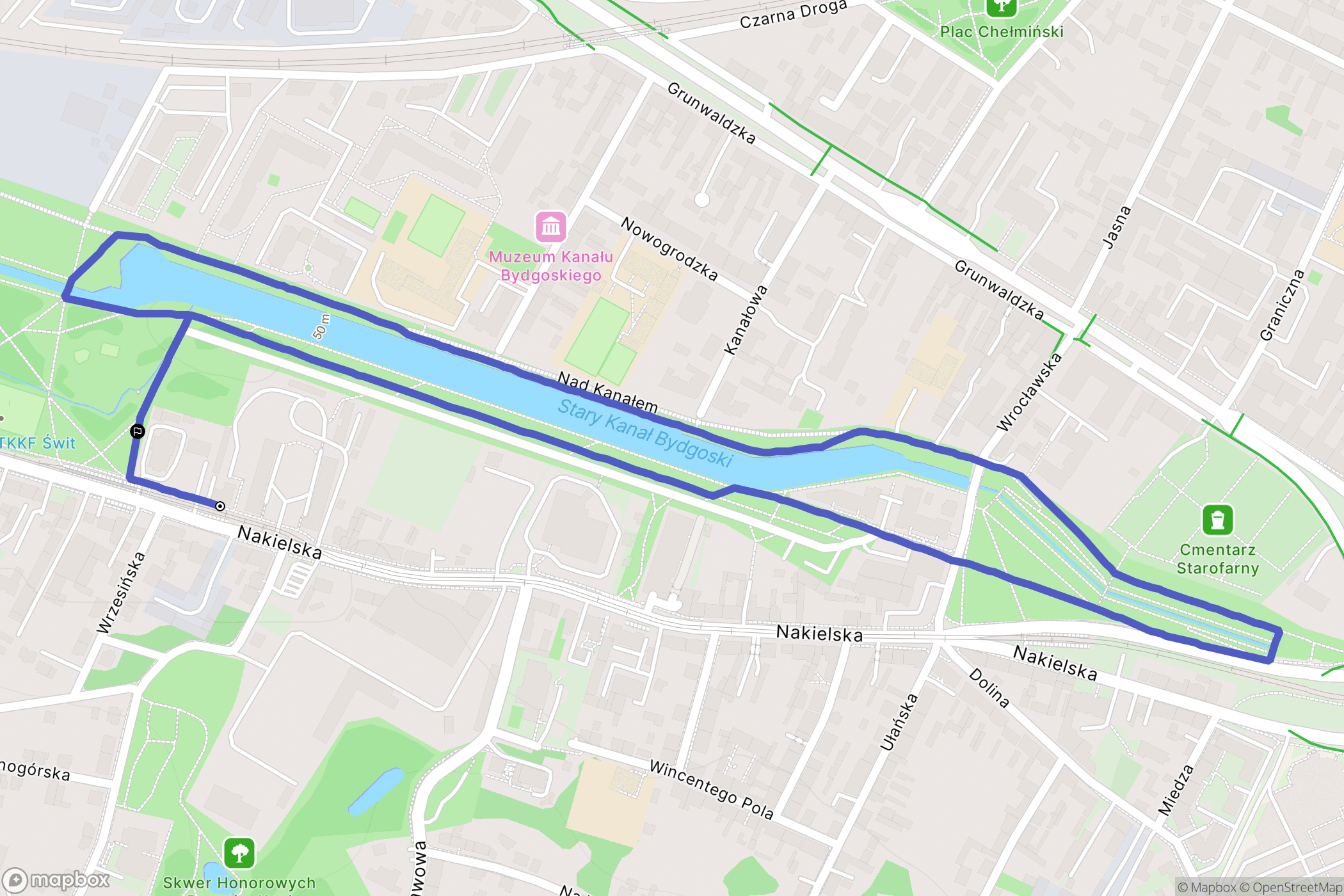 Bydgoszcz: mapa trasy - Poland