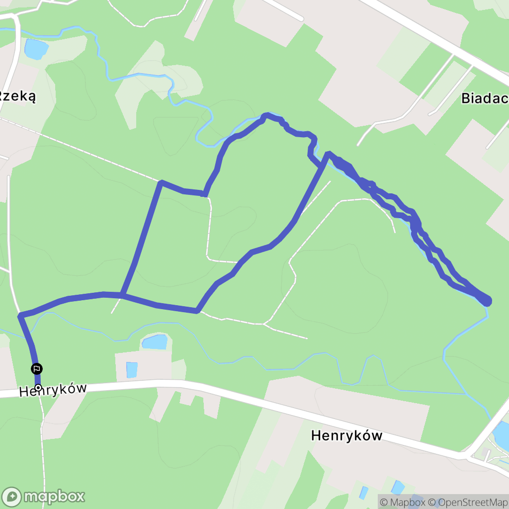 Drożdżów: mapa trasy - Poland