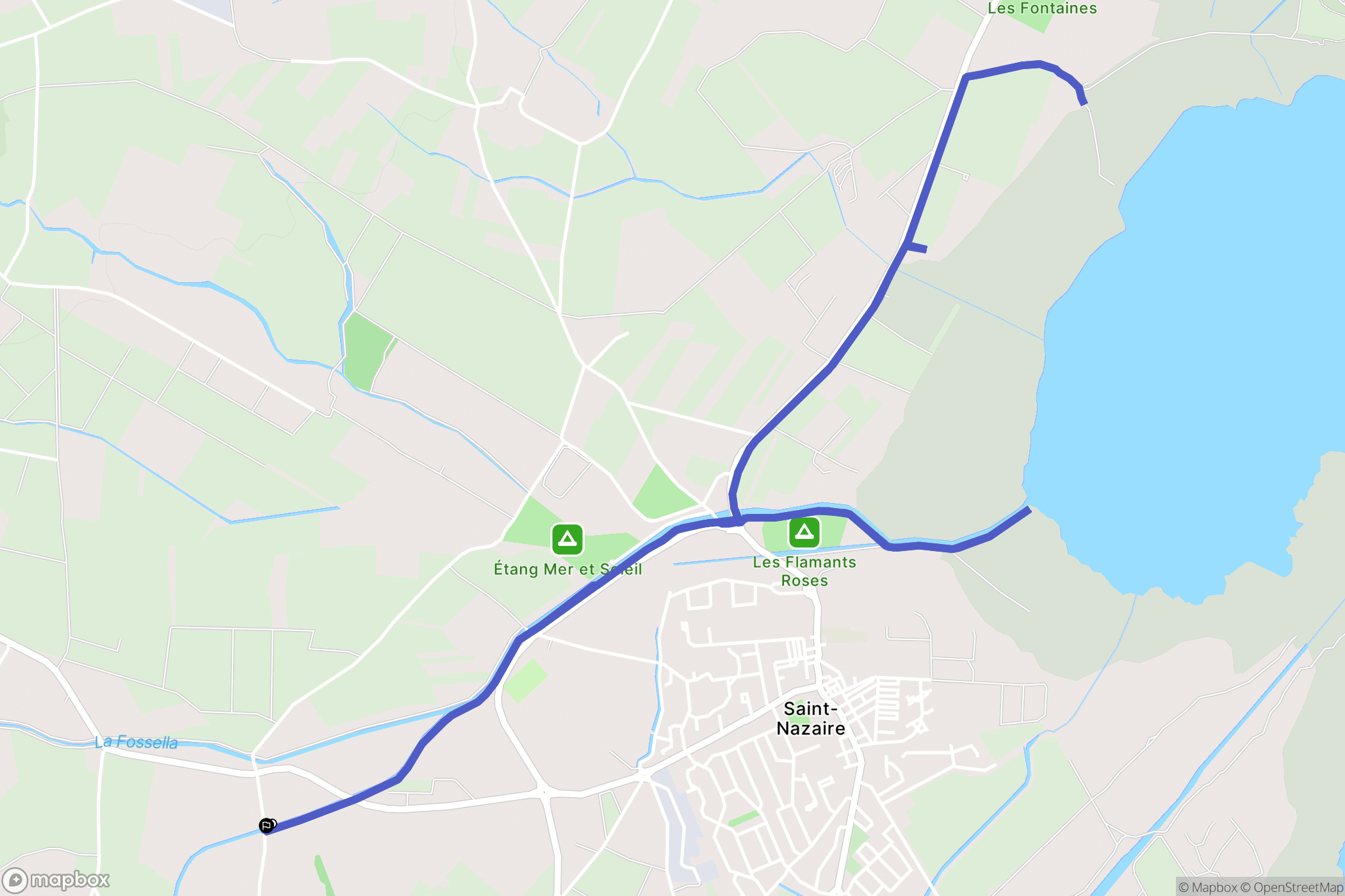 Saint-Nazaire : carte du parcours de randonnée - France