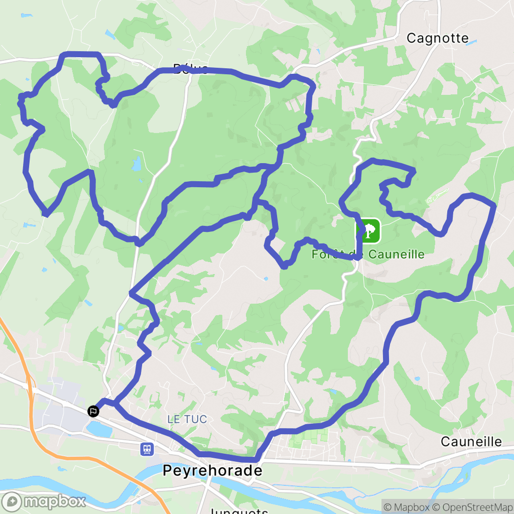 Peyrehorade : carte du parcours de randonnée - France