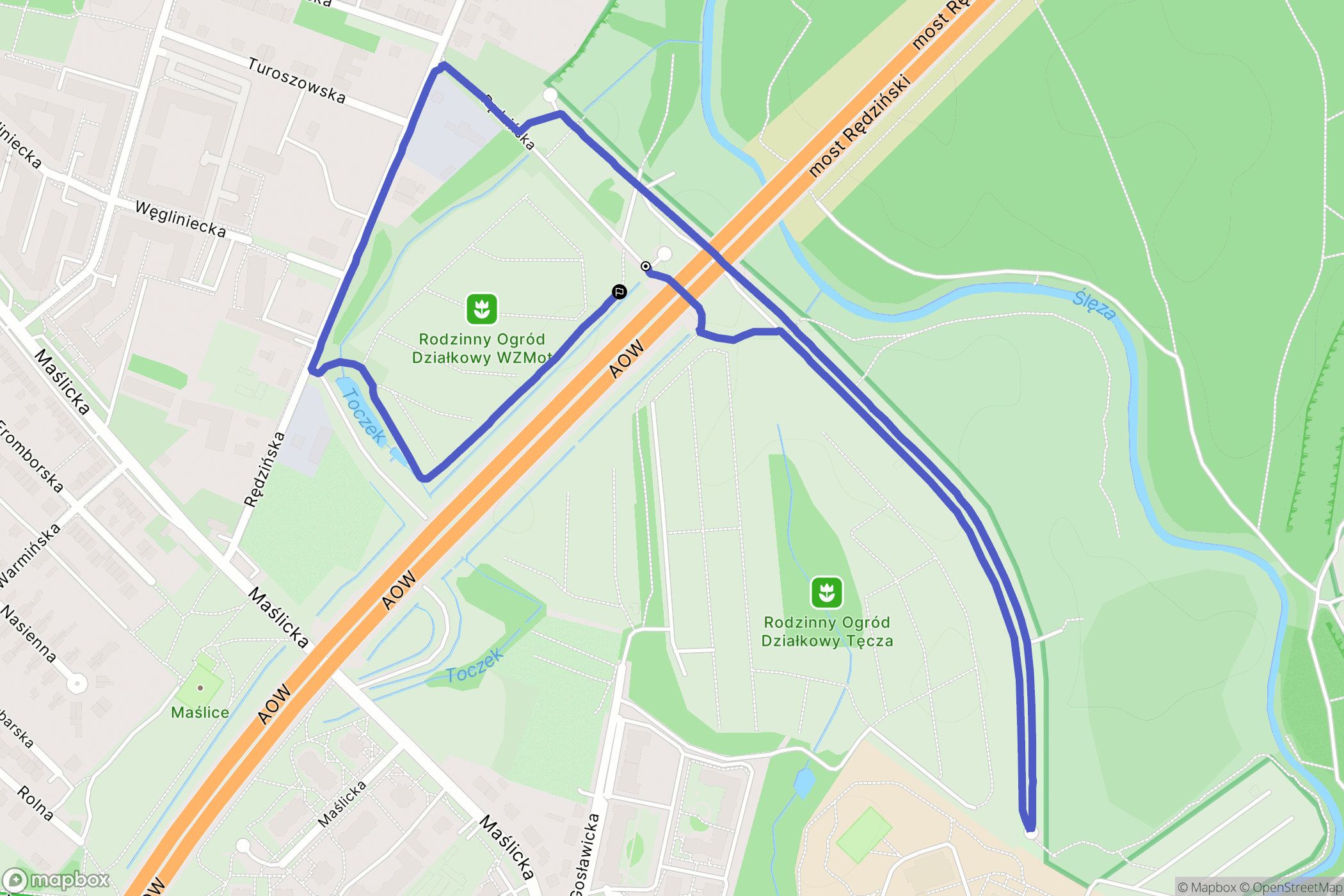 Wrocław: mapa trasy - Poland