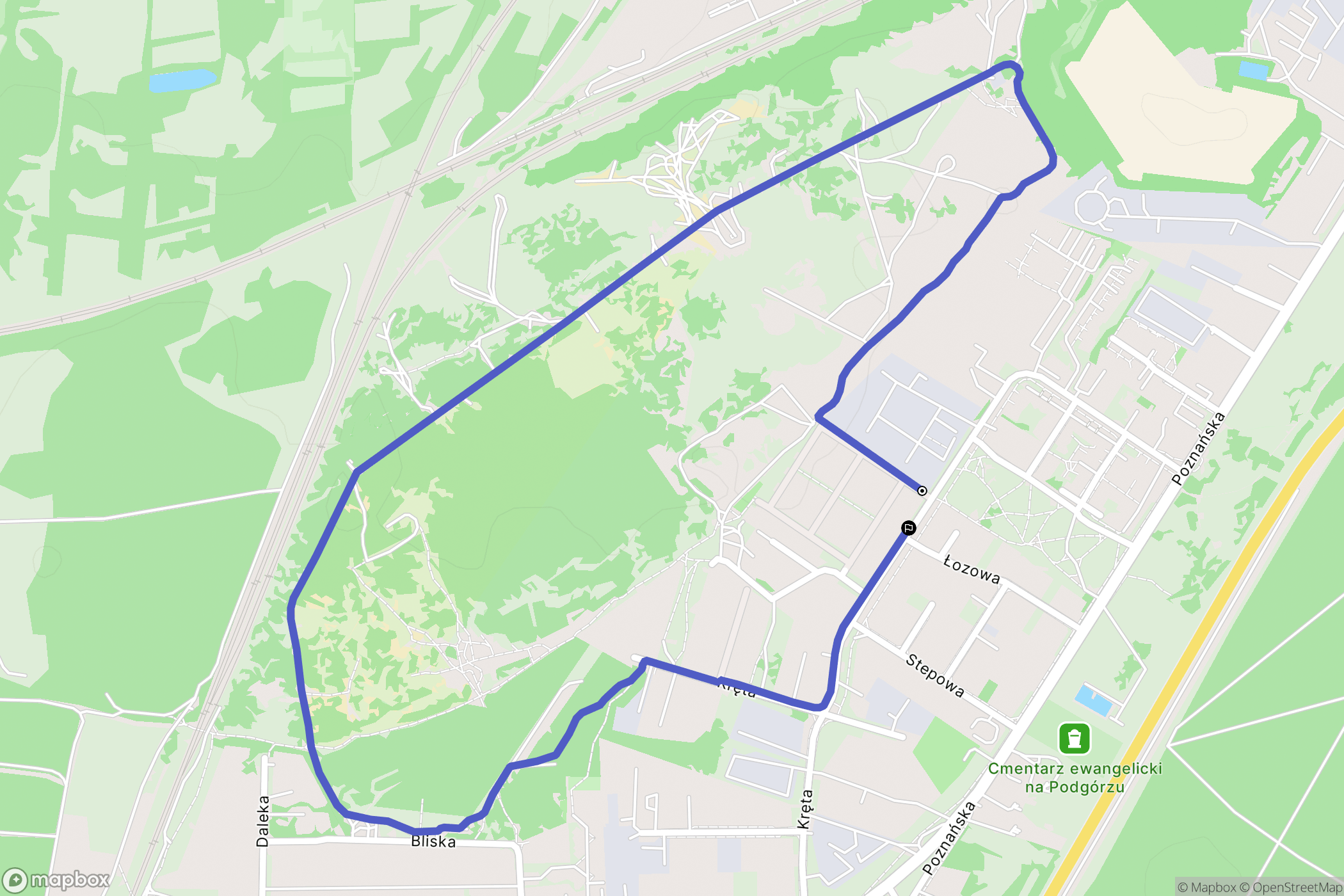Toruń: mapa trasy - Poland