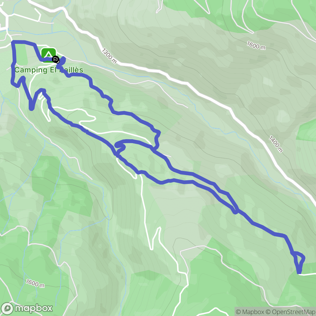 Osséja : carte du parcours de randonnée - France