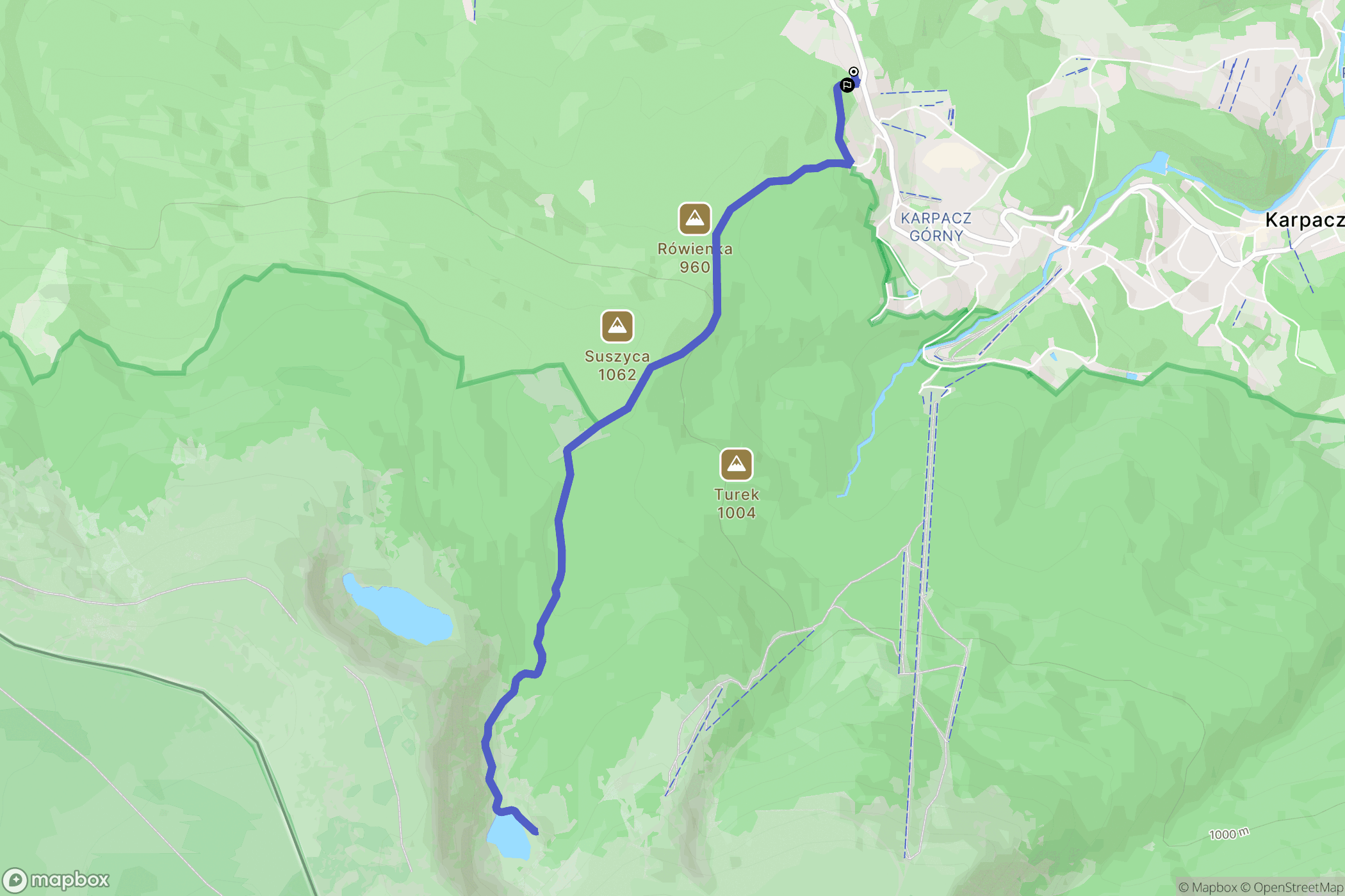 Karpacz: mapa trasy - Poland