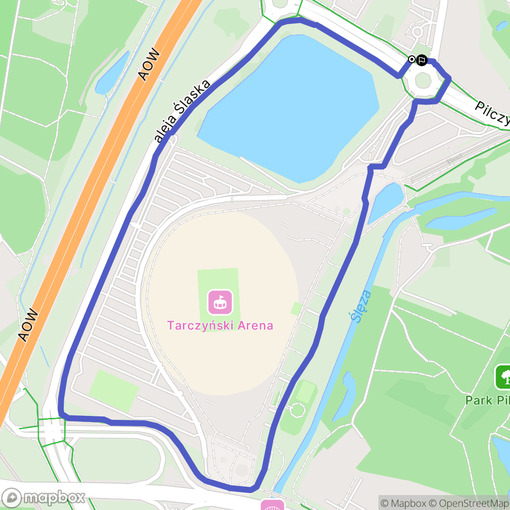 Wrocław: mapa trasy - Poland