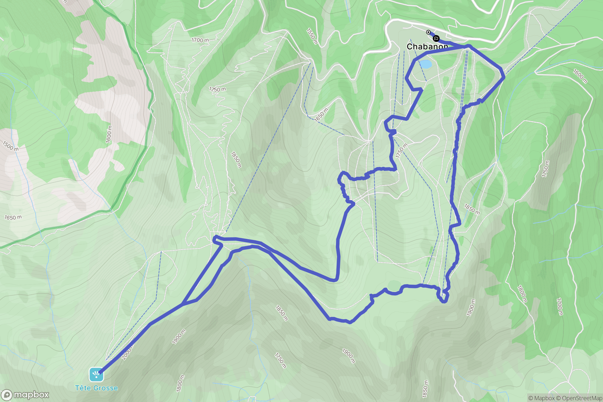 Selonnet : carte du parcours de randonnée - France
