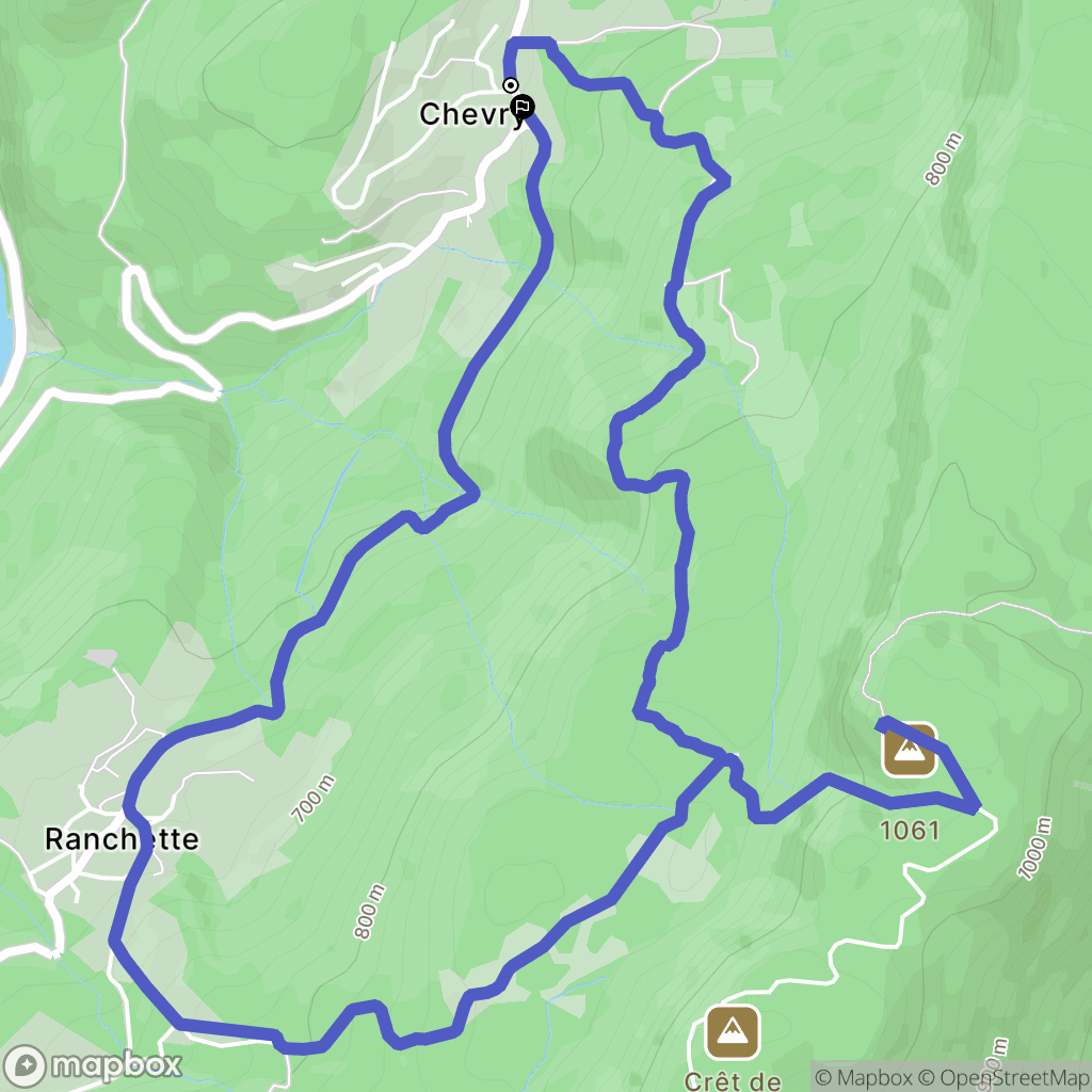 Saint-Claude : carte du parcours de randonnée - France