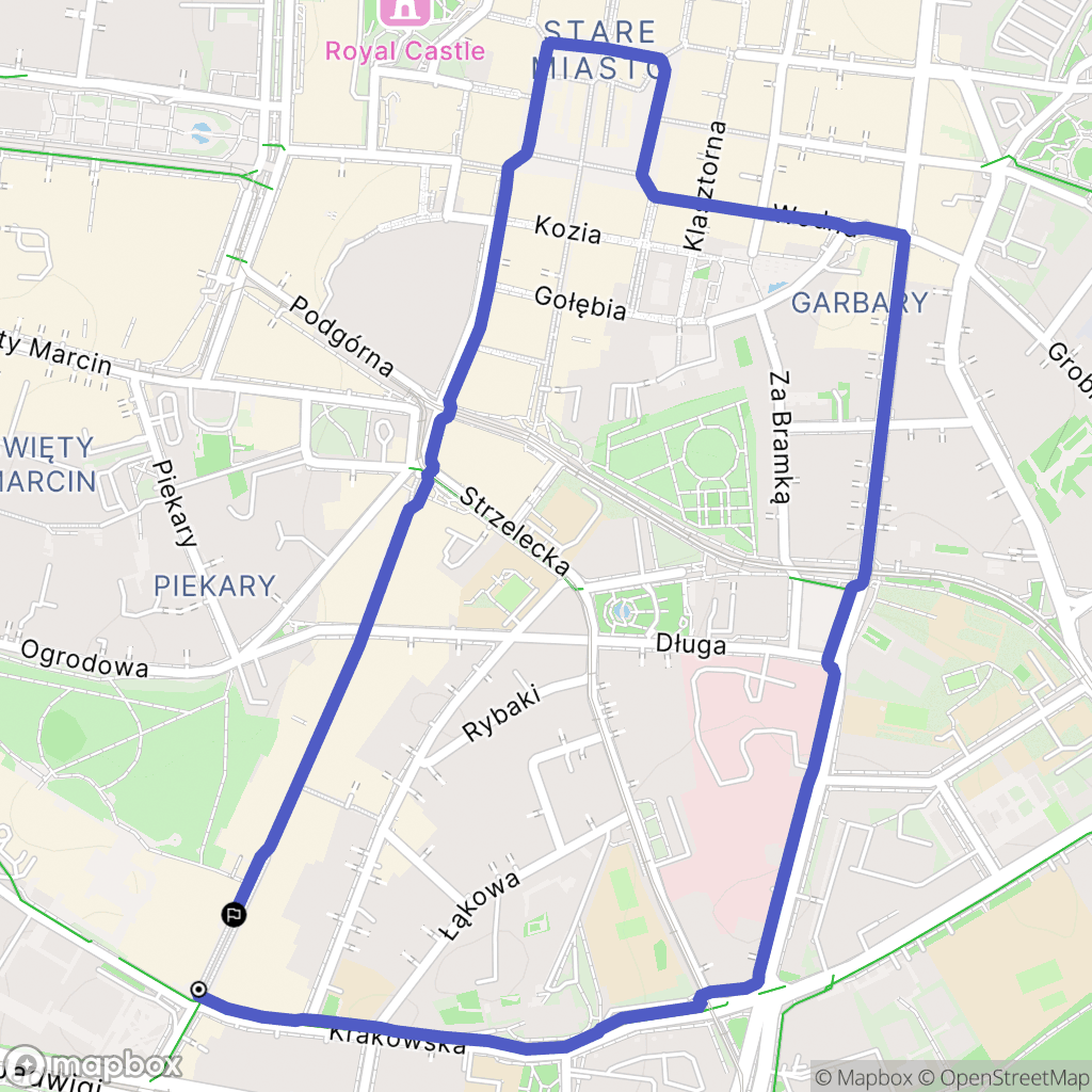 Poznań: mapa trasy - Poland
