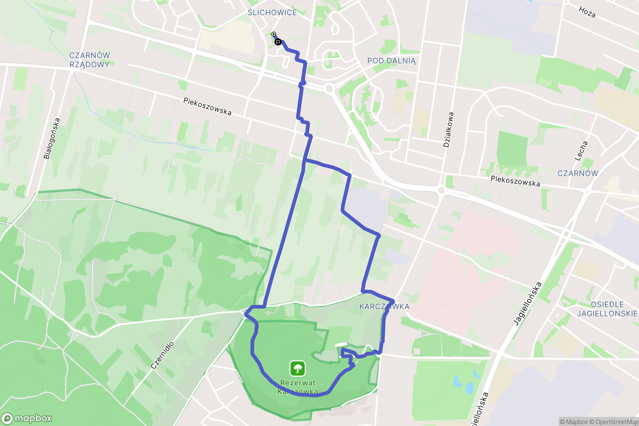 Kielce: mapa trasy - Poland