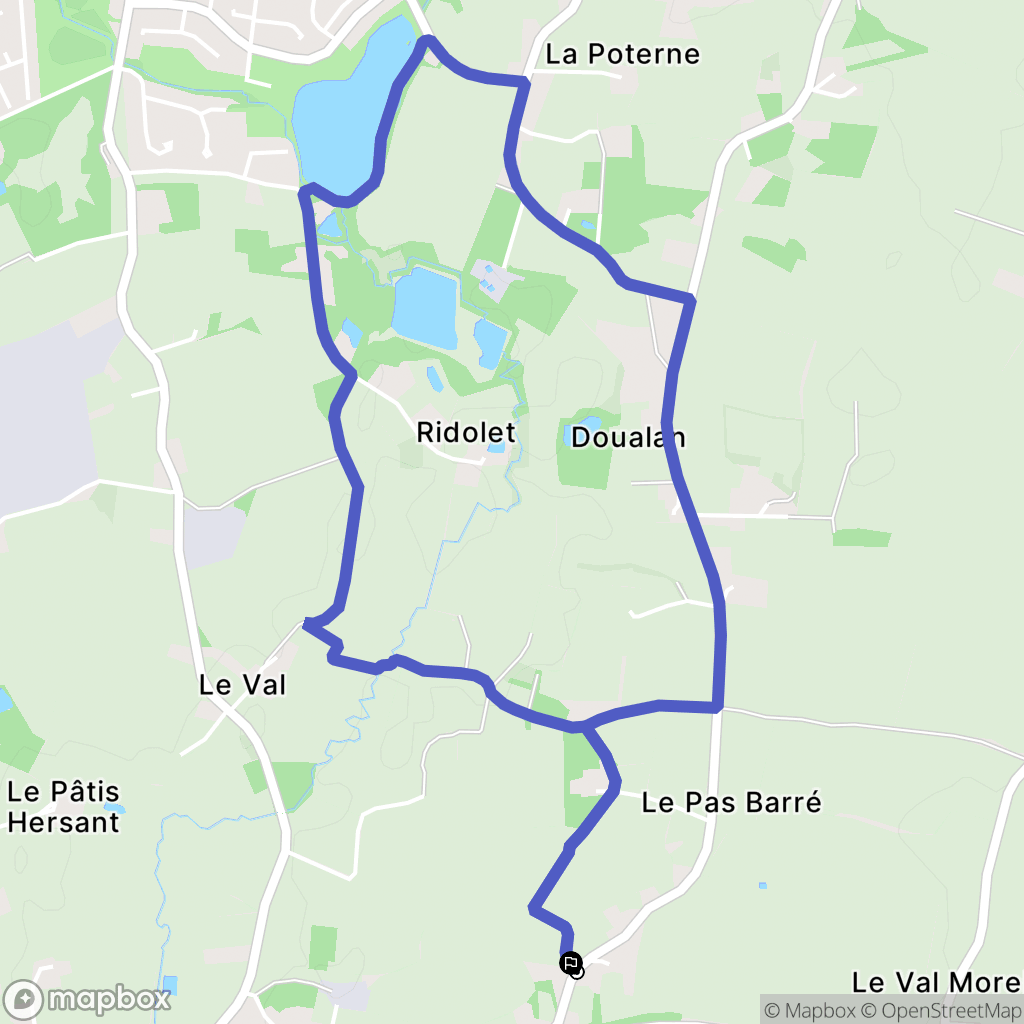 L'Hermitage : carte du parcours de randonnée - France
