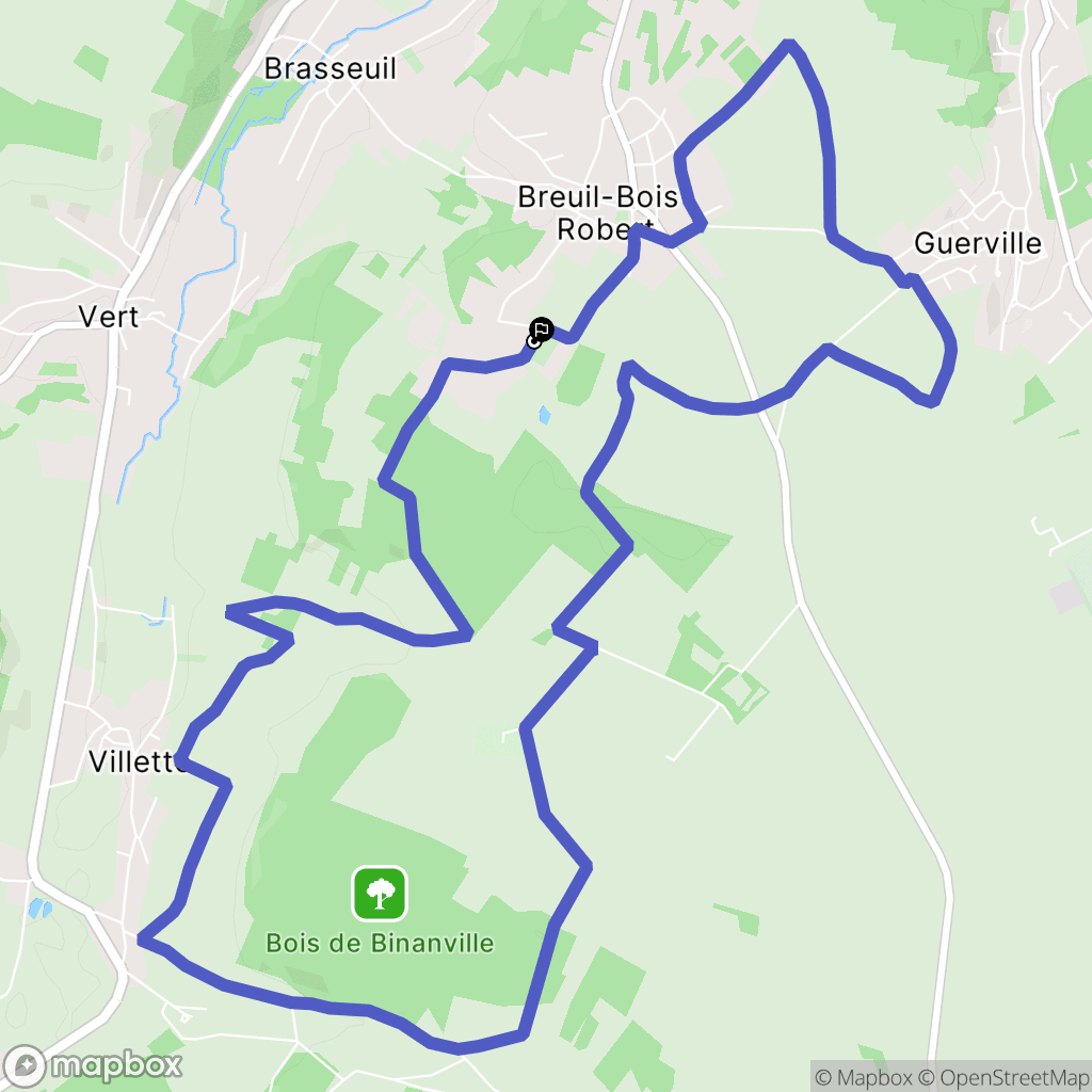 Breuil-Bois-Robert : carte du parcours de randonnée - France
