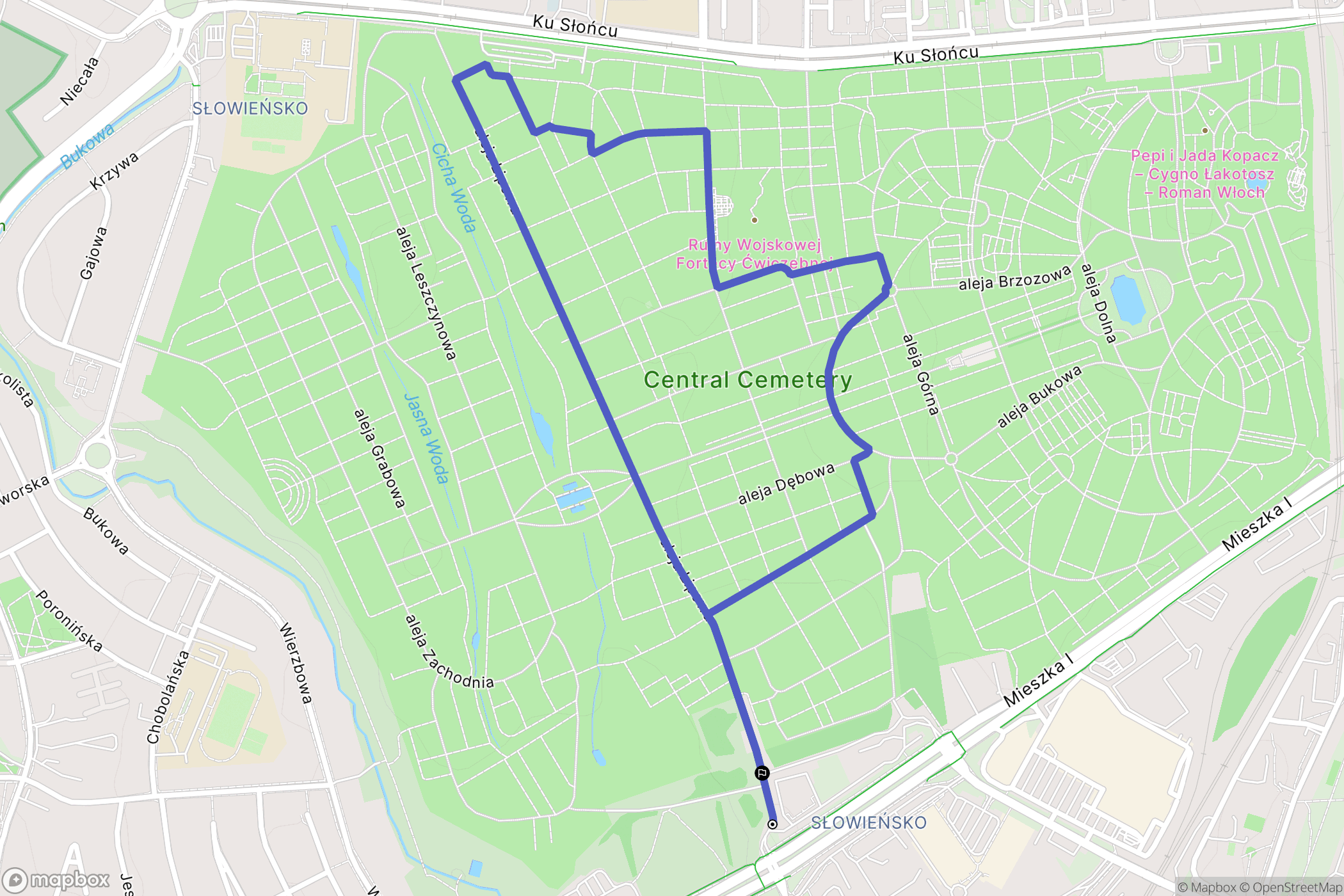 Szczecin: mapa trasy - Poland