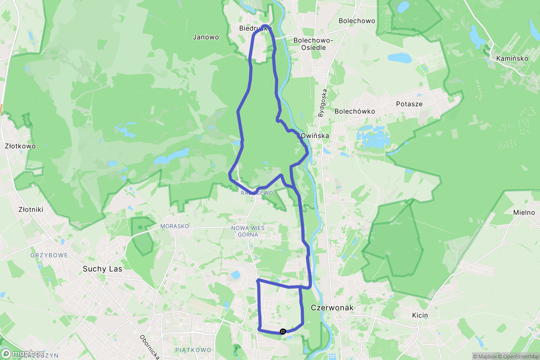 Poznań: mapa trasy - Poland