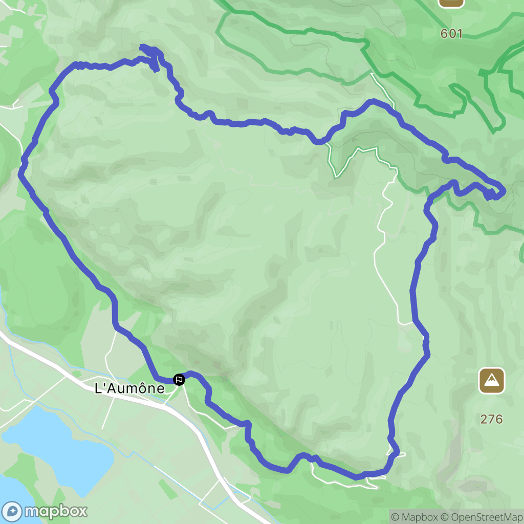 Cheval-Blanc : carte du parcours de randonnée - France