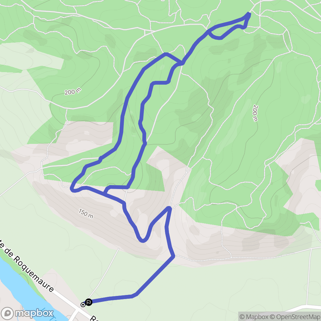 Buzet-sur-Tarn : carte du parcours de randonnée - France