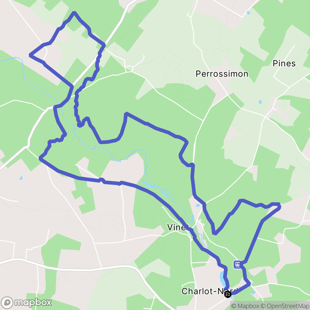 Marcenais : carte du parcours de randonnée - France
