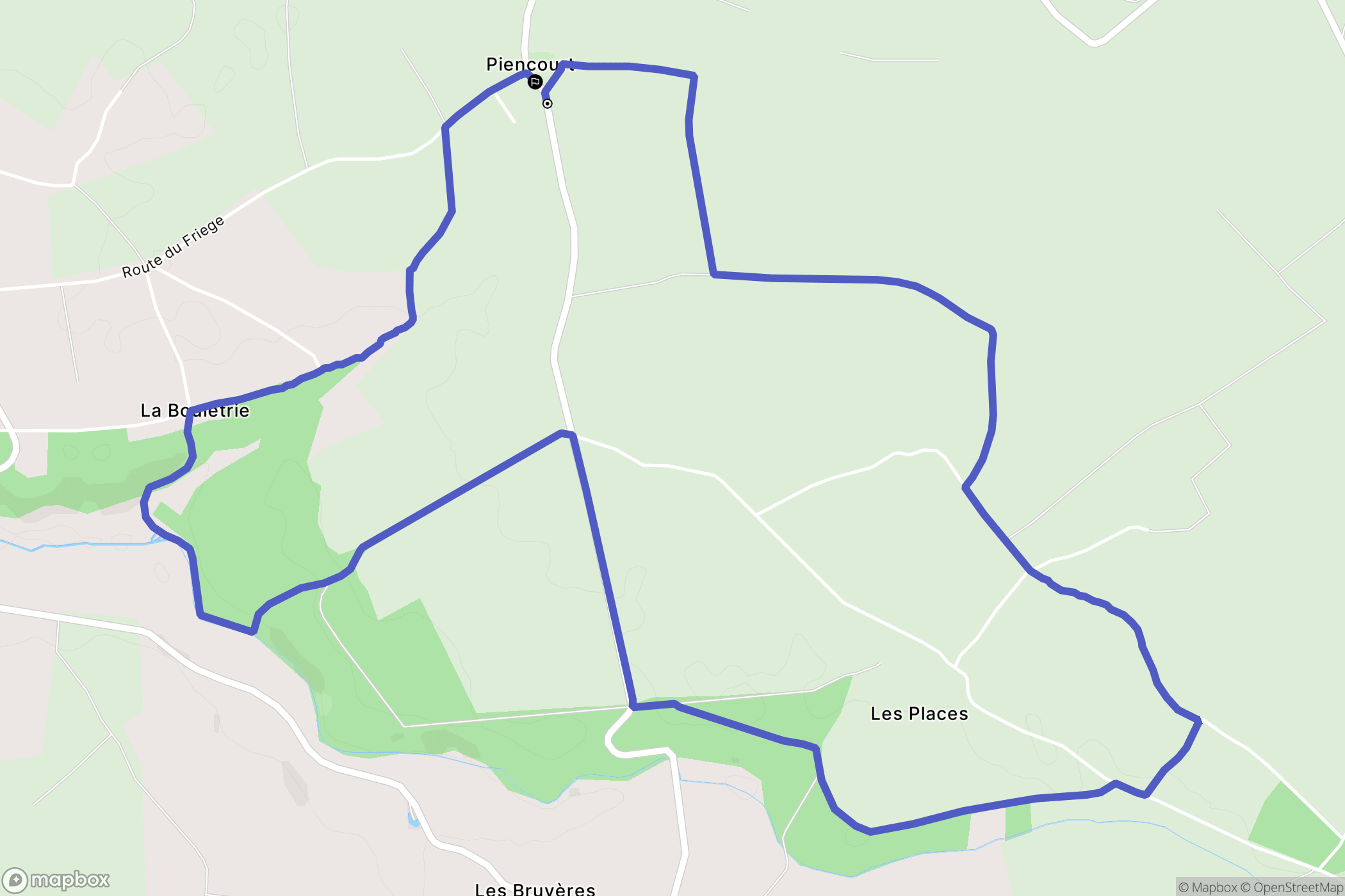 Piencourt : carte du parcours de randonnée - France