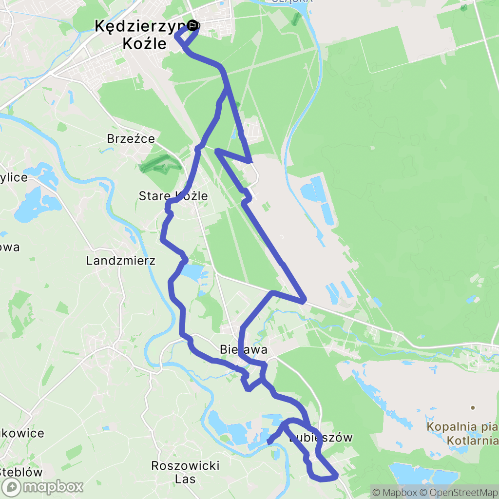 Kędzierzyn-Koźle: mapa trasy - Poland