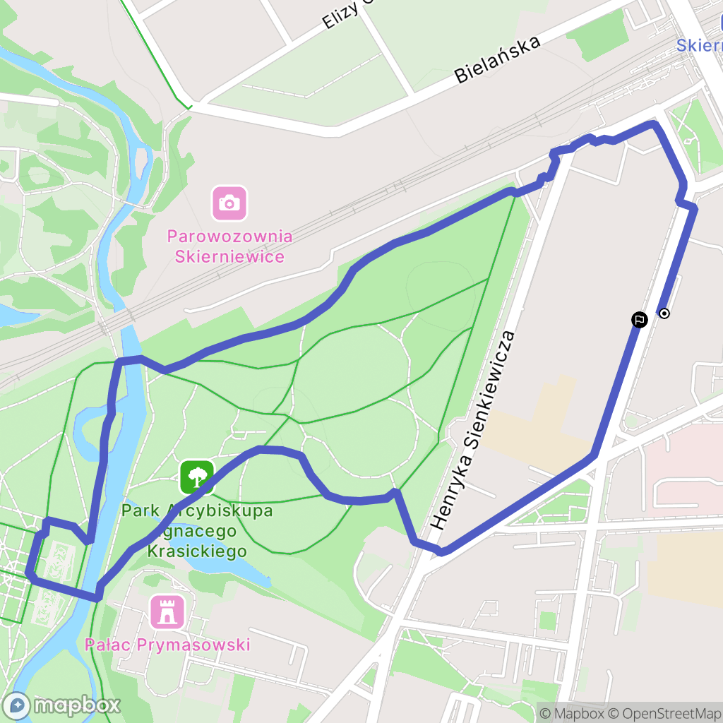 Skierniewice: mapa trasy - Poland