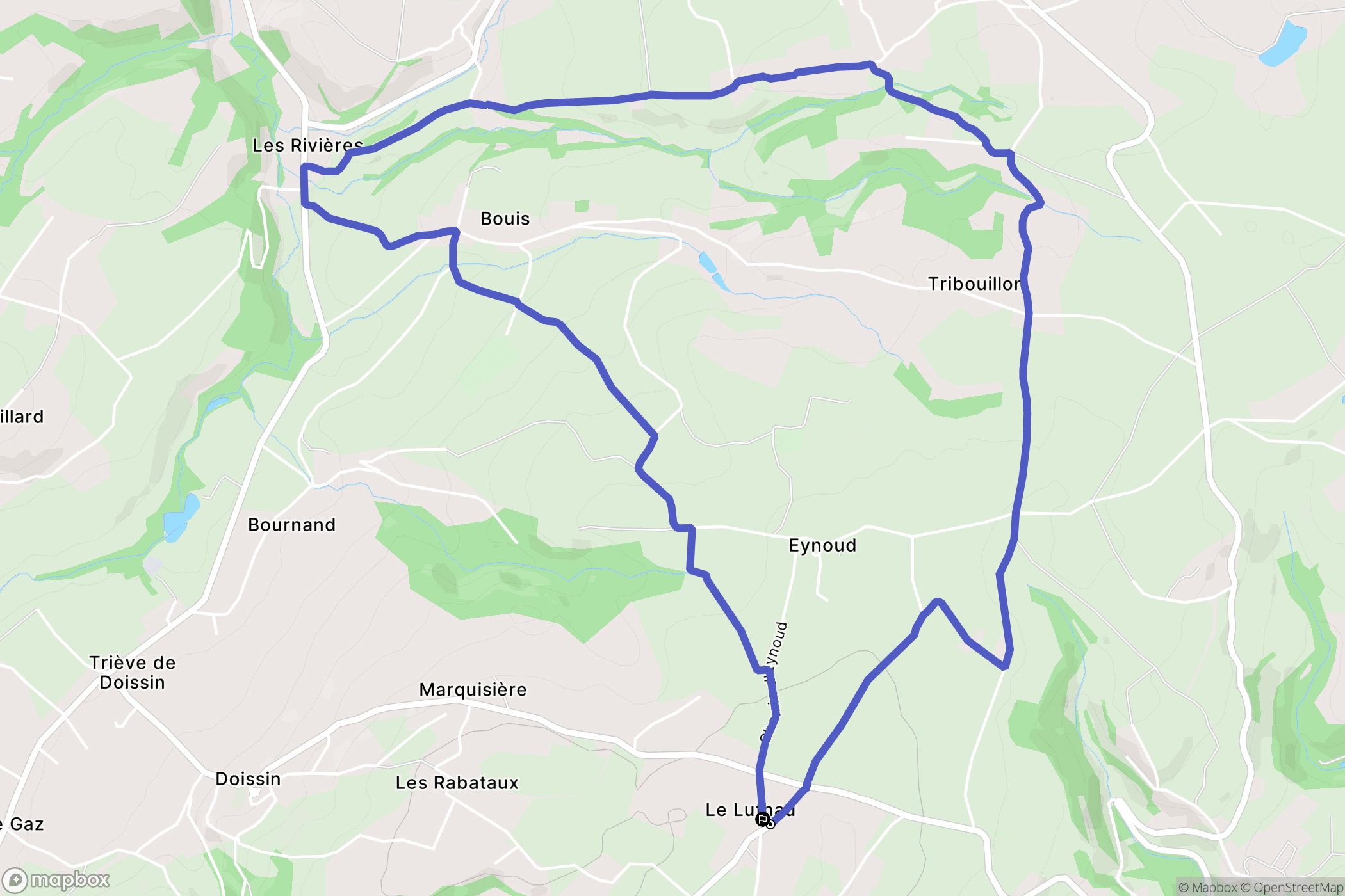 Doissin : carte du parcours de randonnée - France