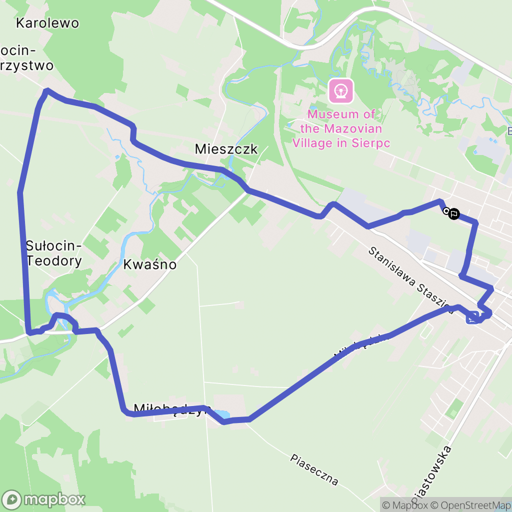 Sierpc: mapa trasy - Poland