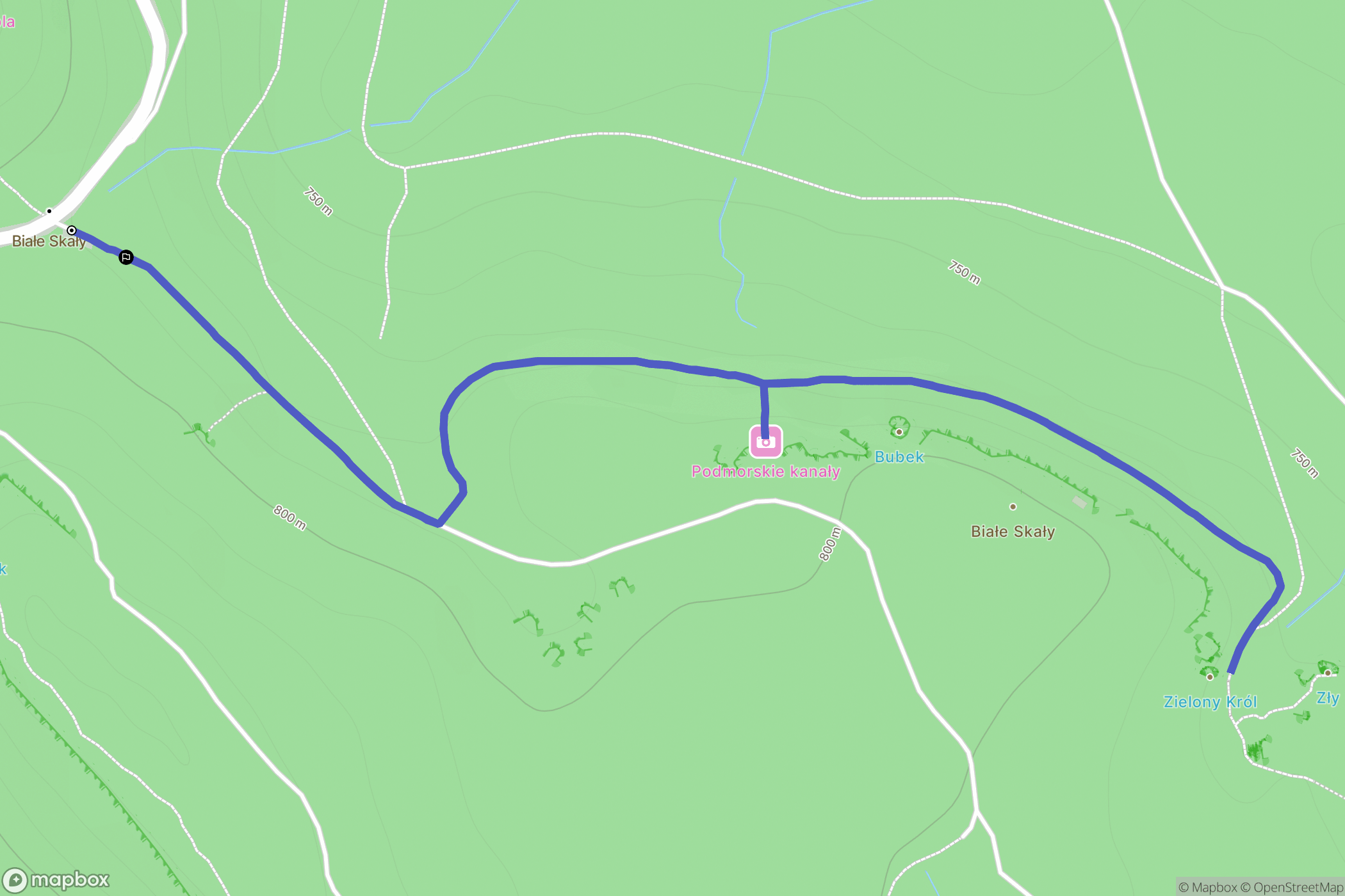 Kudowa-Zdrój: mapa trasy - Poland