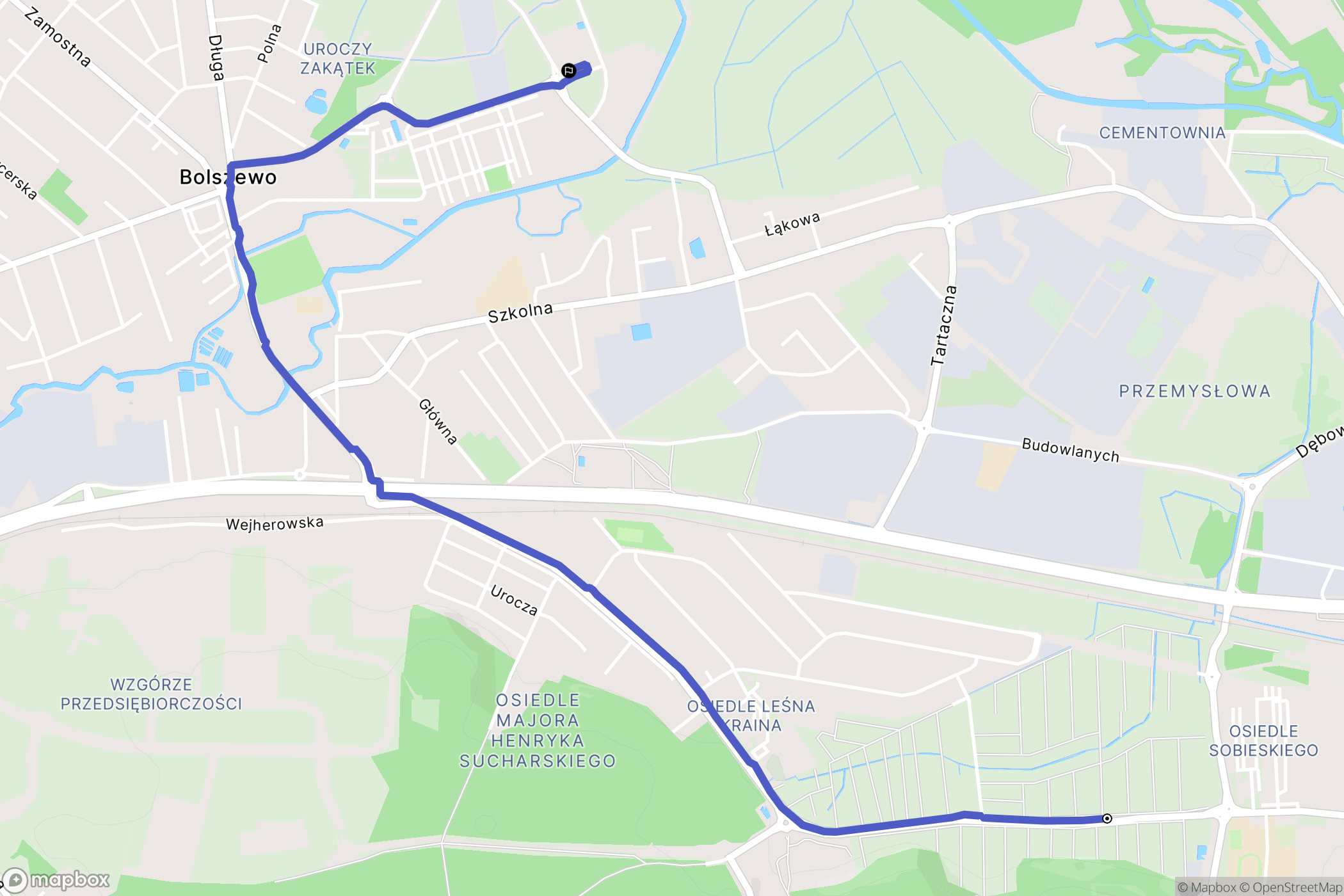 Wejherowo: mapa trasy - Poland