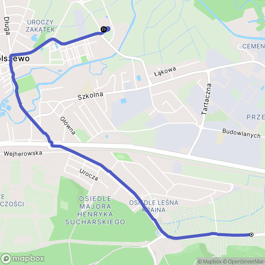 Wejherowo: mapa trasy - Poland