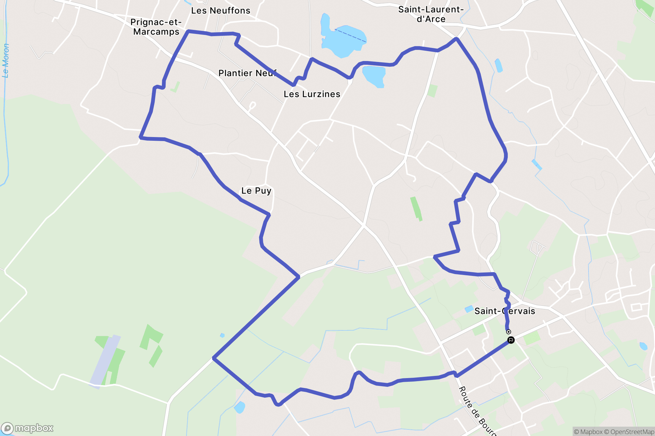 Saint-Gervais : carte du parcours de randonnée - France