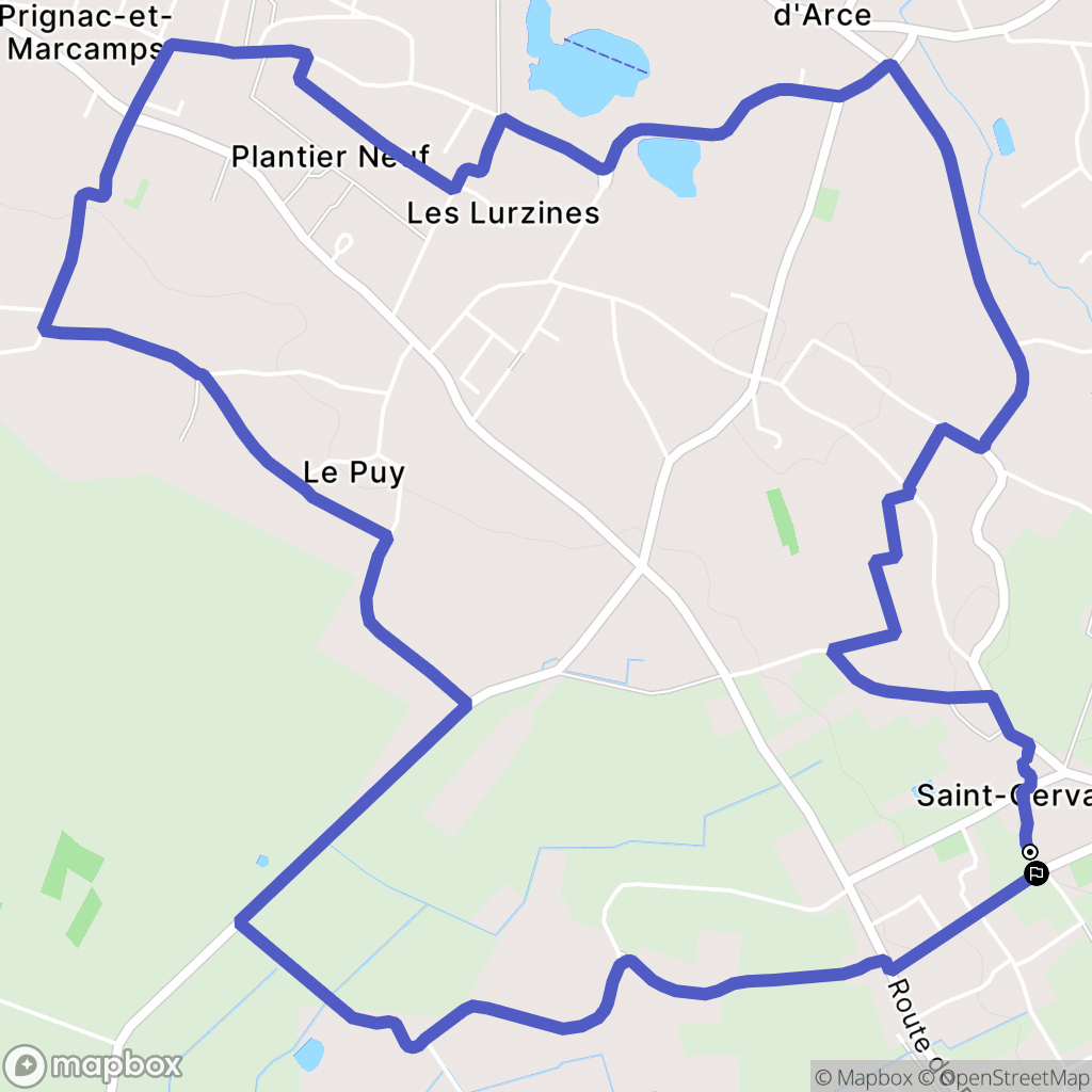 Saint-Gervais : carte du parcours de randonnée - France