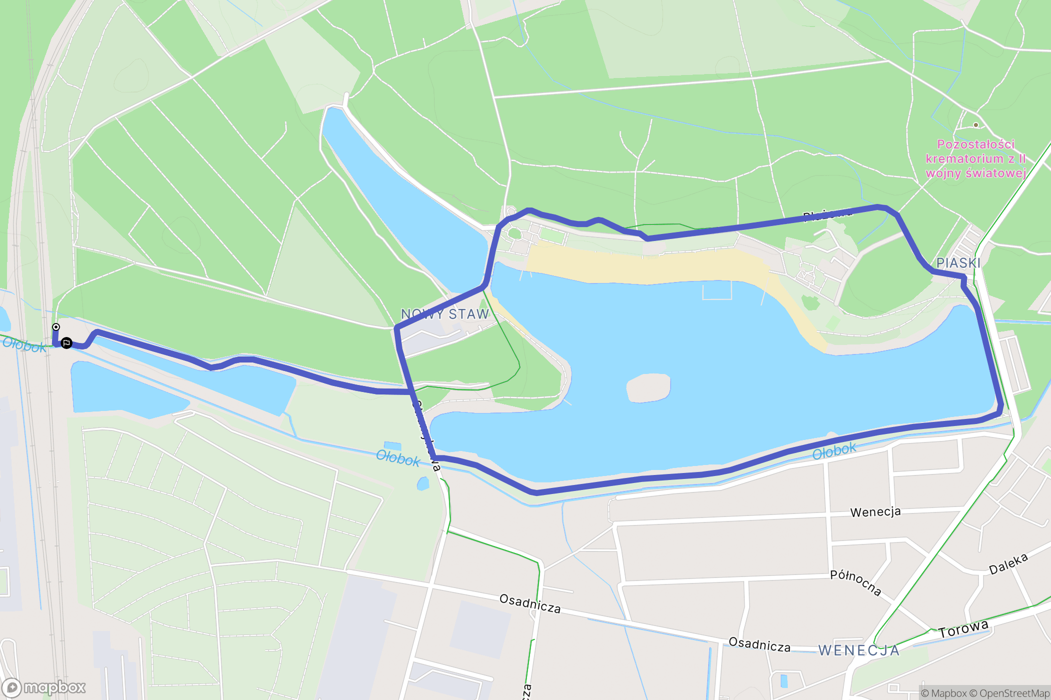 Ostrów Wielkopolski: mapa trasy - Poland