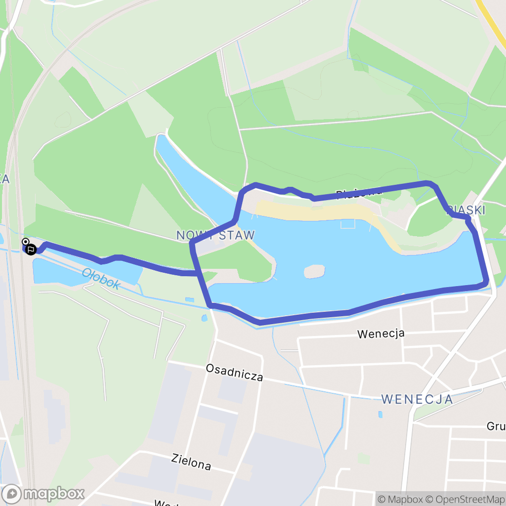 Ostrów Wielkopolski: mapa trasy - Poland