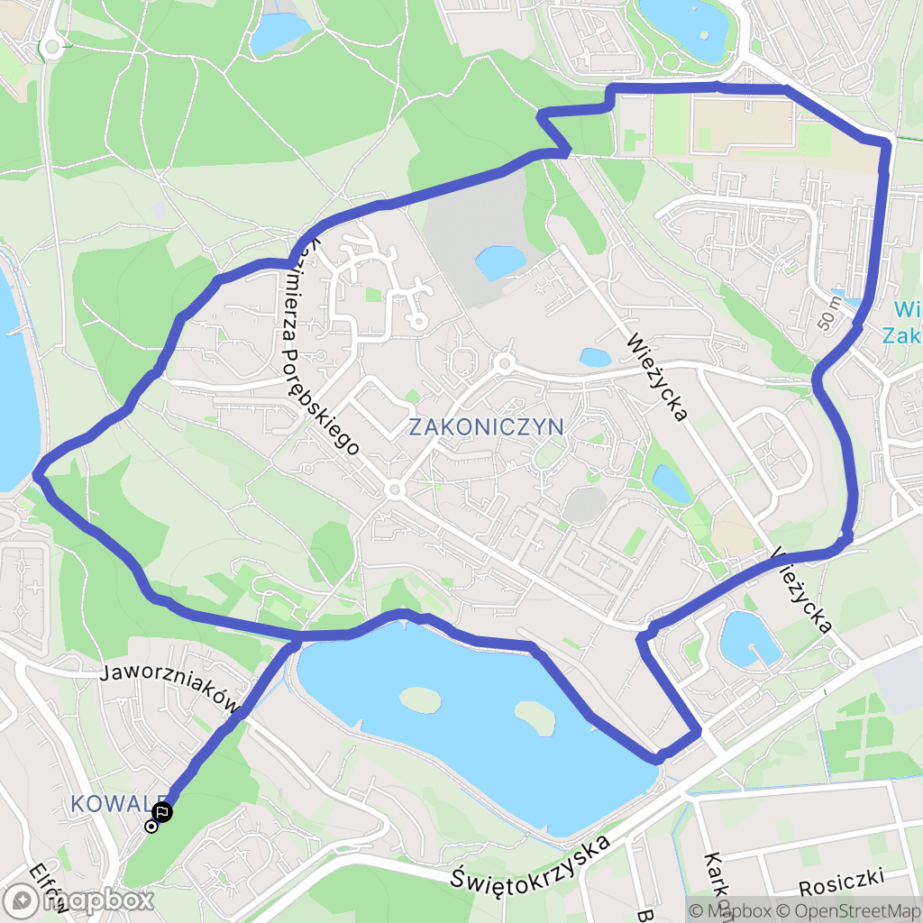 Gdańsk: mapa trasy - Poland