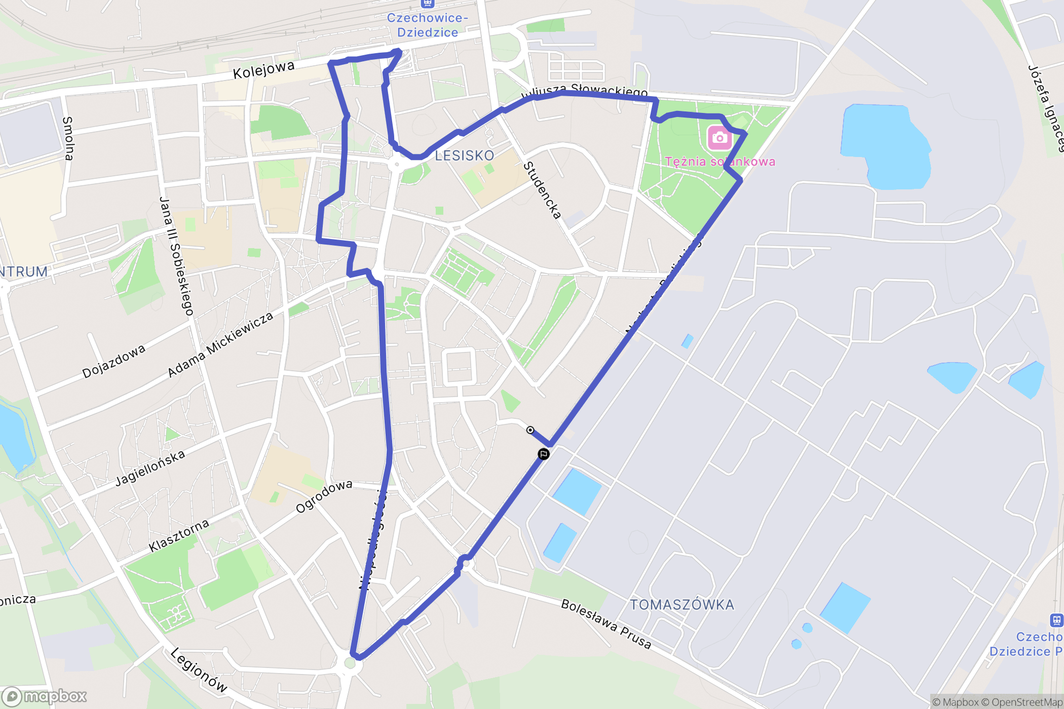 Czechowice-Dziedzice: mapa trasy - Poland