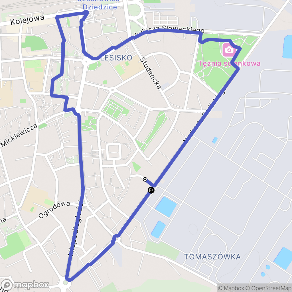 Czechowice-Dziedzice: mapa trasy - Poland