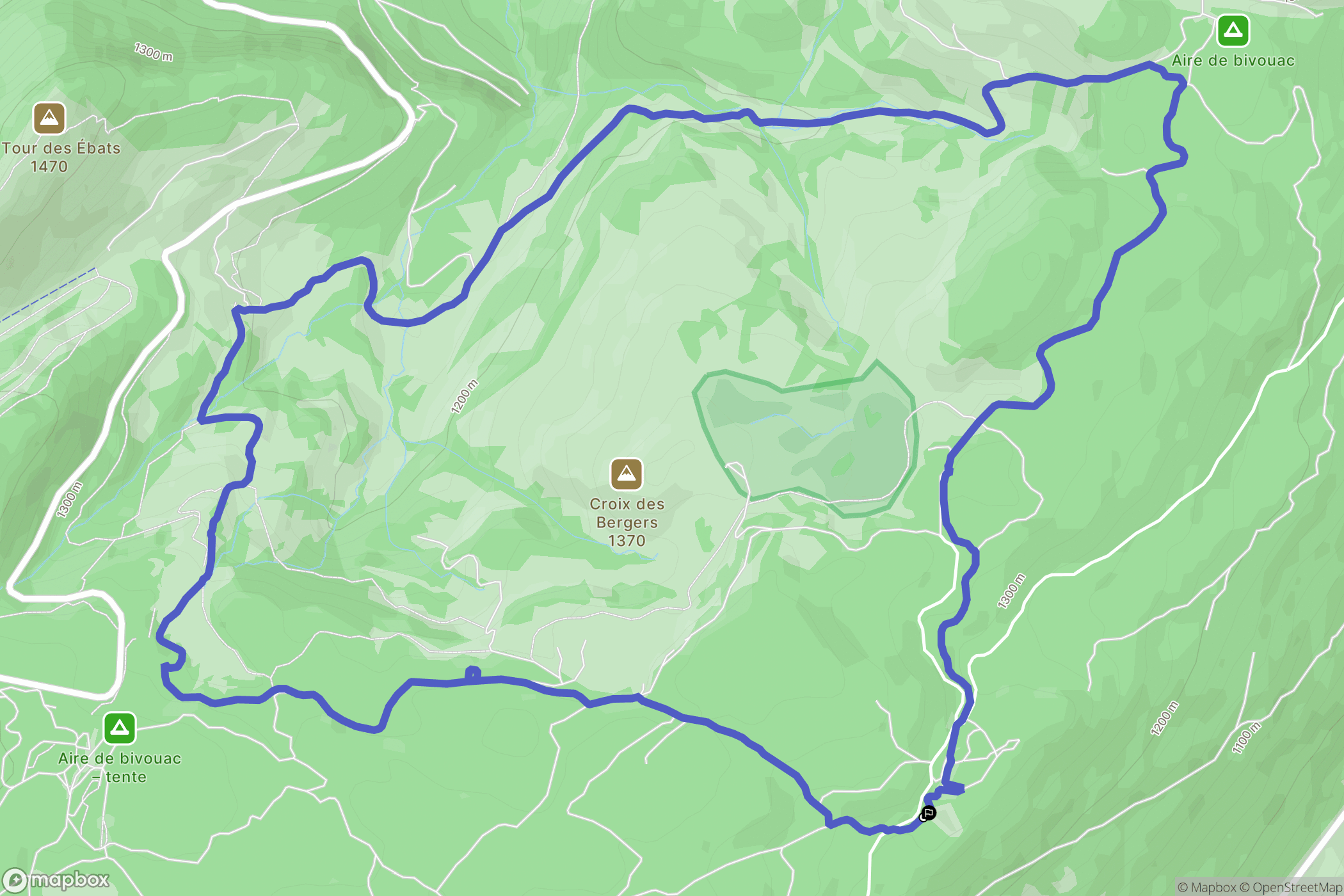 Saint-François-de-Sales : carte du parcours de randonnée - France