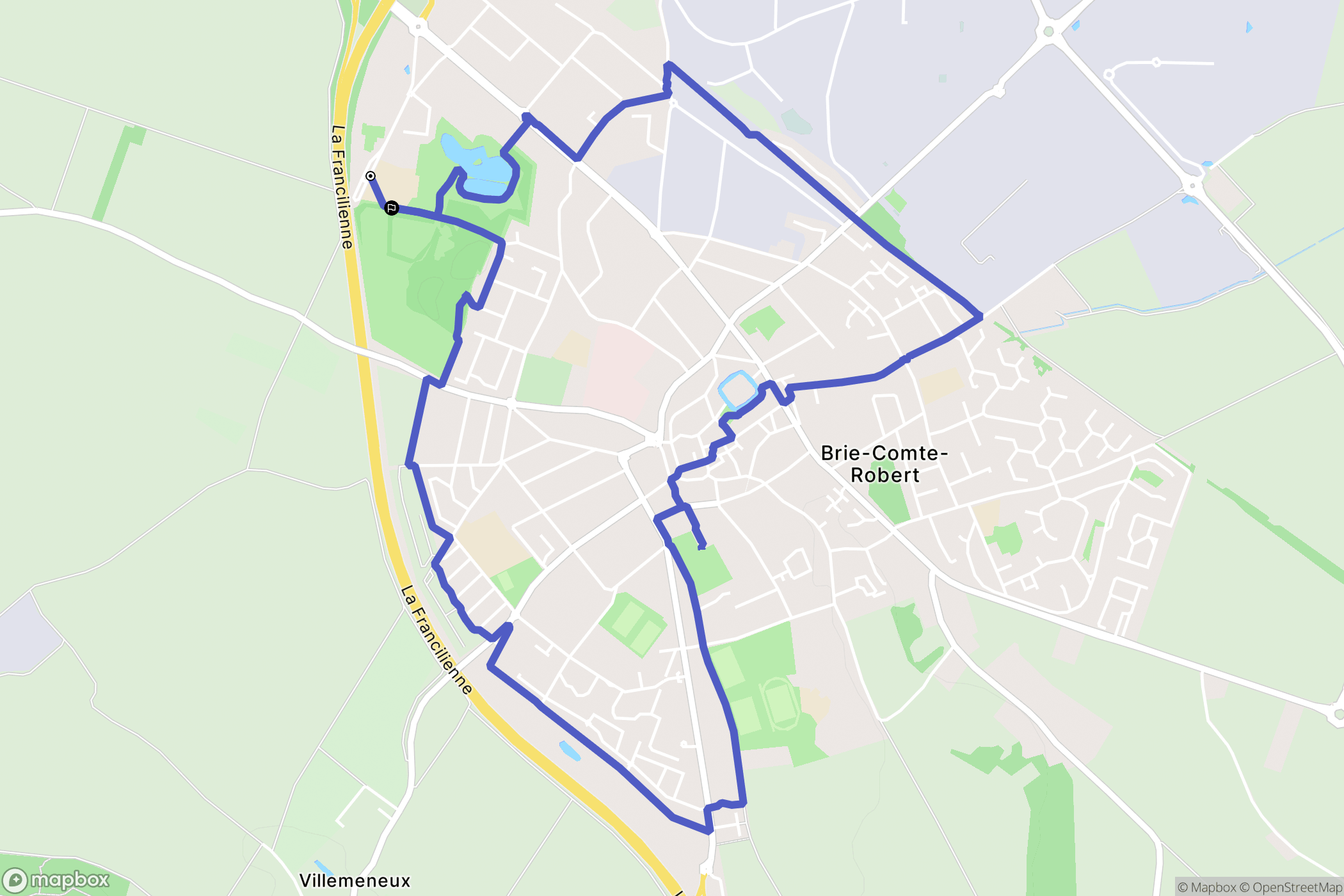 Brie-Comte-Robert : carte du parcours de randonnée - France