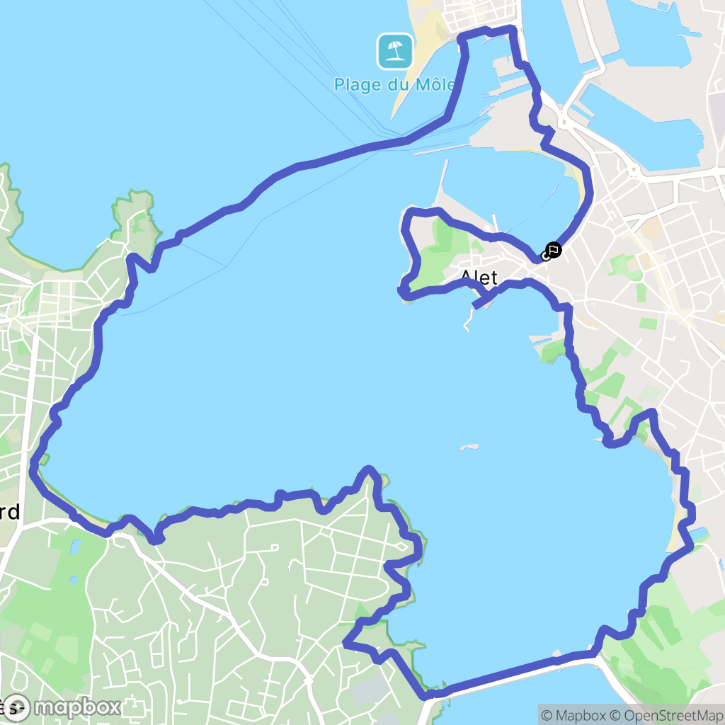 Saint-Malo : carte du parcours de randonnée - France