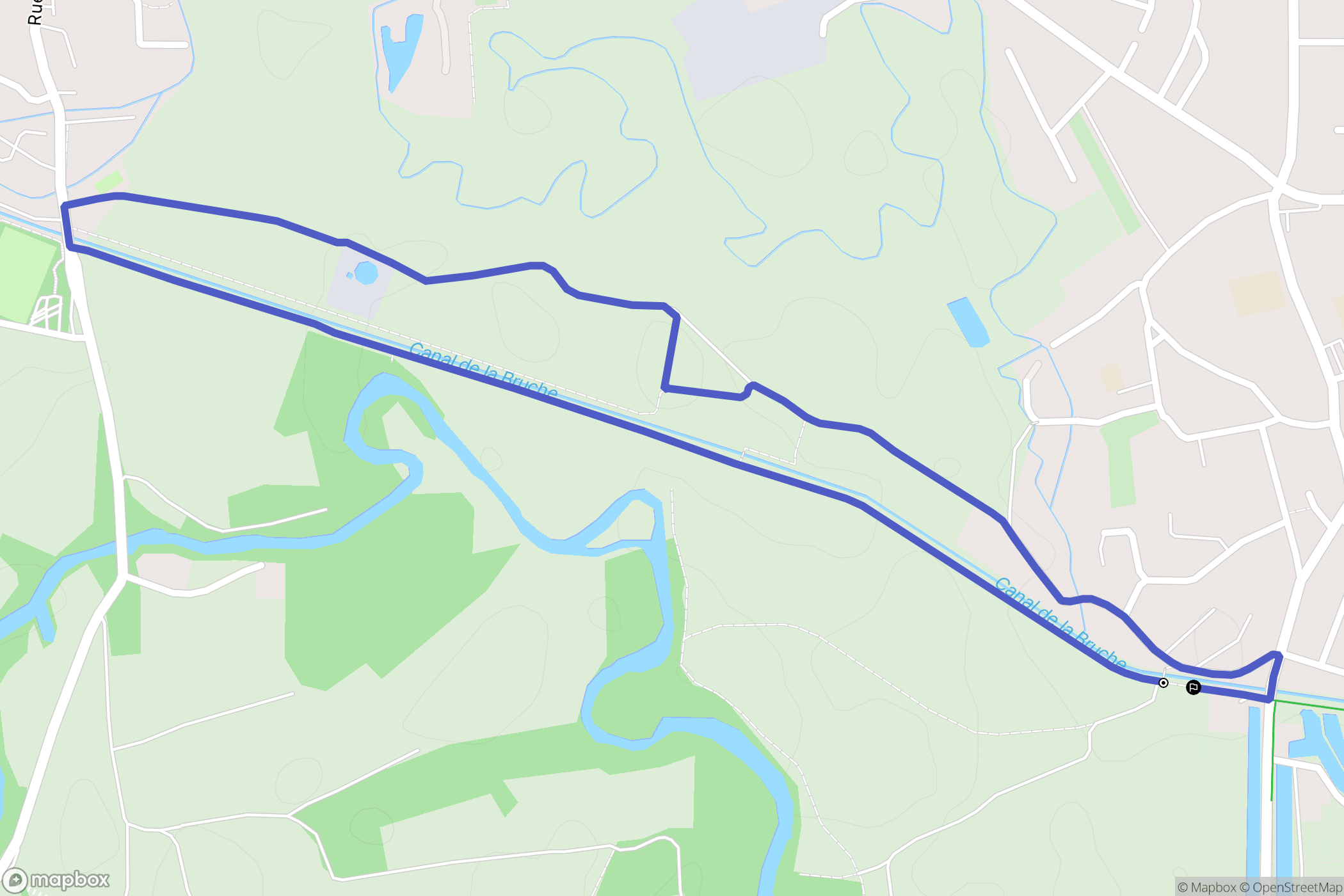 Eckbolsheim : carte du parcours de randonnée - France