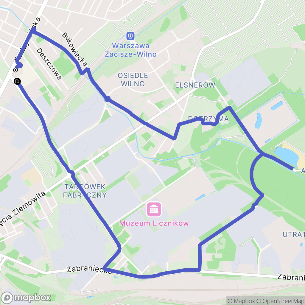 Warszawa: mapa trasy - Poland