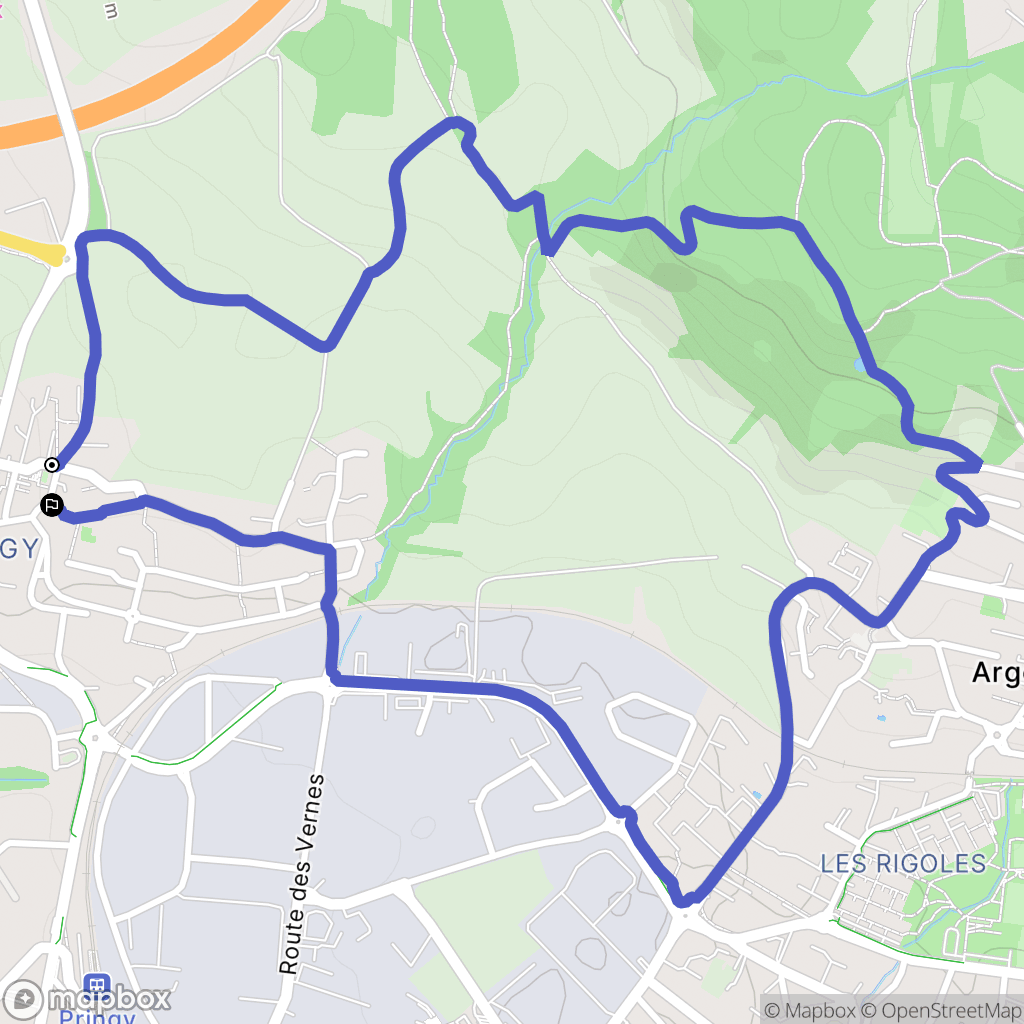 Annecy : carte du parcours de randonnée - France