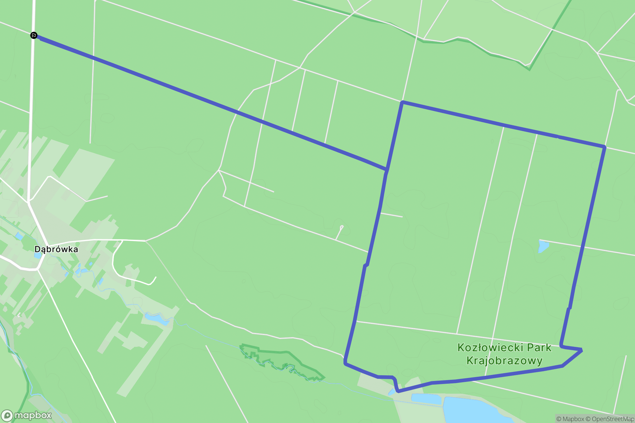 Dąbrówka: mapa trasy - Poland