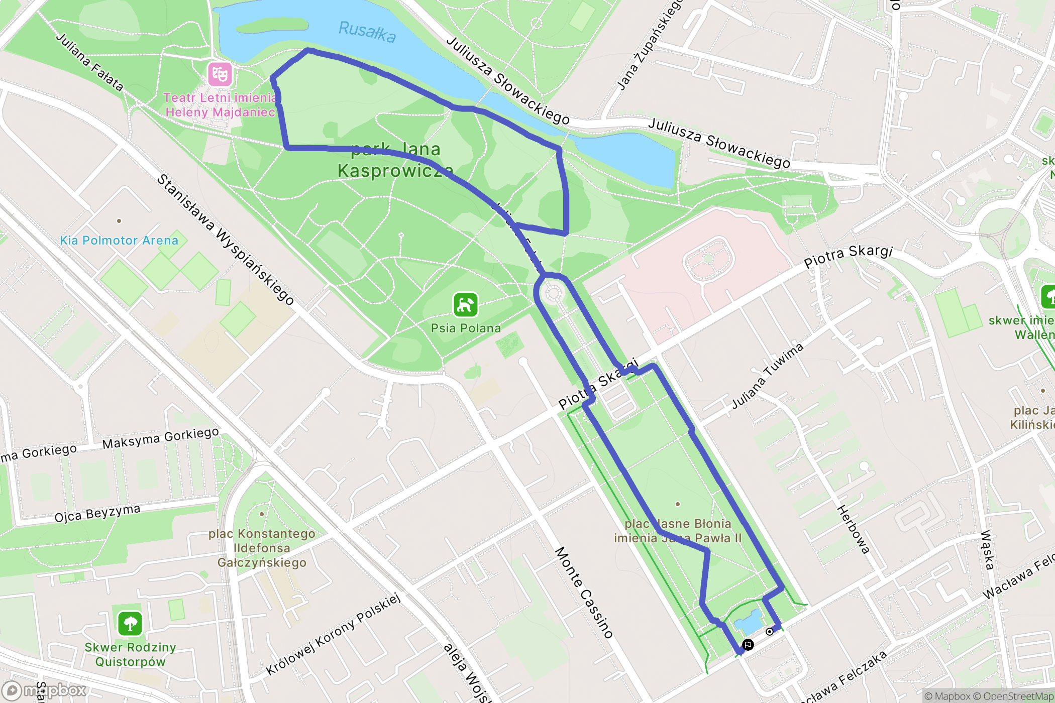Szczecin: mapa trasy - Poland