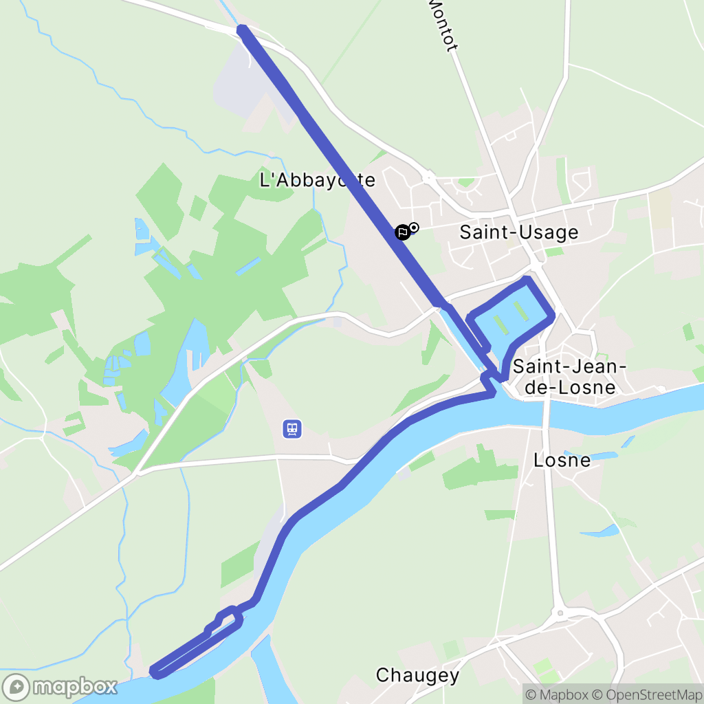 Saint-Usage : carte du parcours de randonnée - France